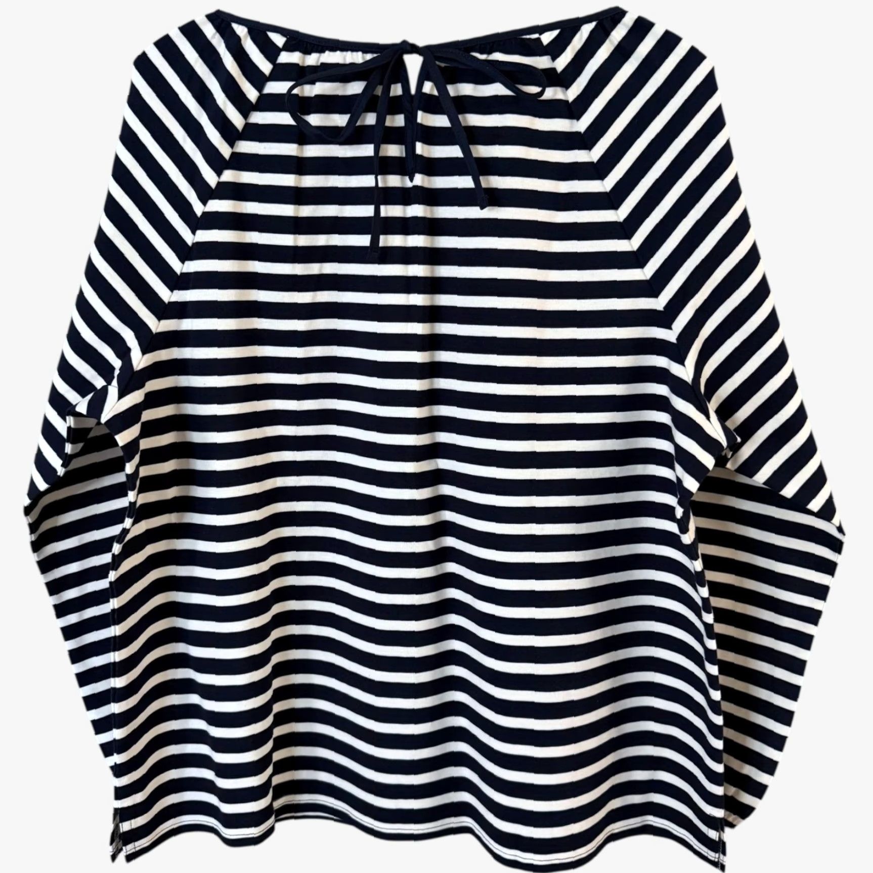 J.Crew J.Crew Striped Raglan Peasant Blouse Top Women's XL Blue Cotton Classic Bohemian Size XL / US 12-14 / IT 48-50 - 4 Thumbnail