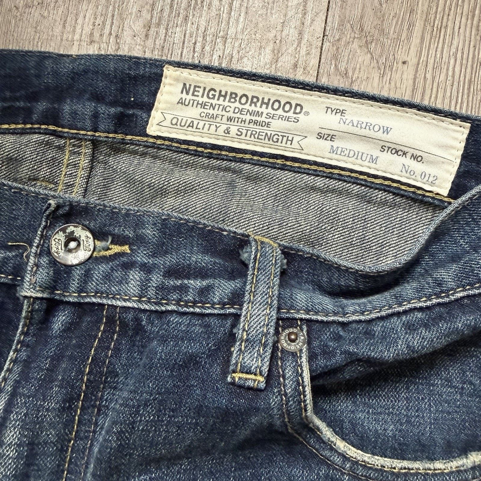 Neighborhood NEIGHBORHOOD Denim Jeans Distressed Studded MEDIUM Selvedge Size US 34 / EU 50 - 3 Thumbnail