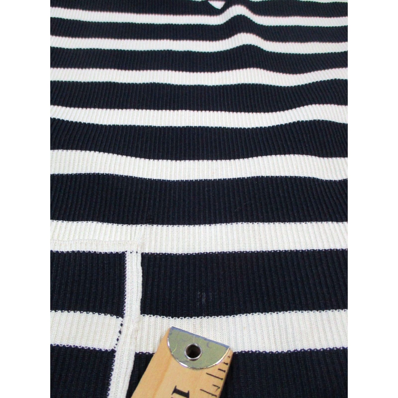 Zara Zara Sweater Womens Small Blue Beige Knit Pullover V-Neck Long Sleeve Casual Winter Fall Regular Polyester Knit Pattern Striped Size S / US 4 / IT 40 - 6 Thumbnail
