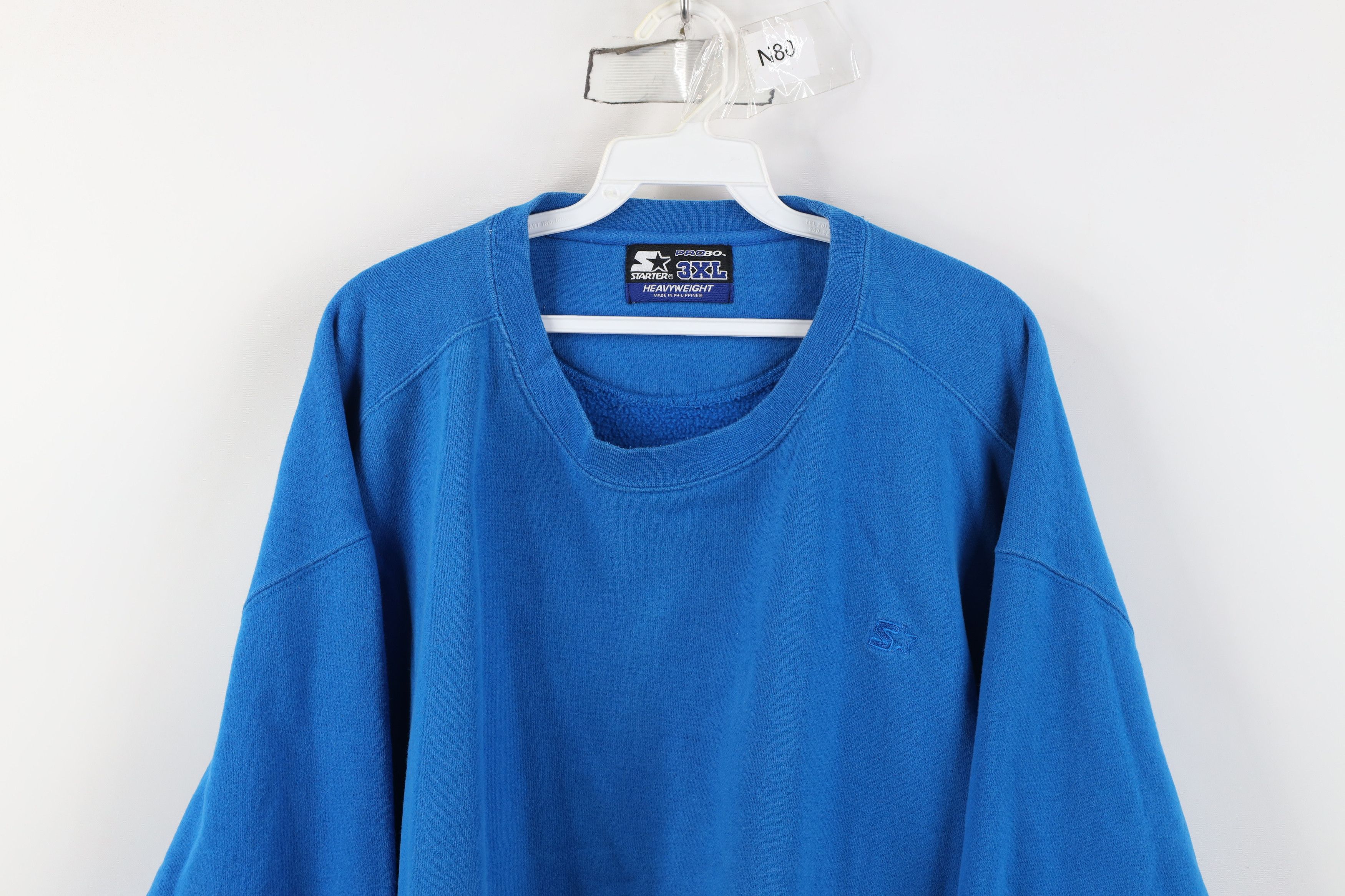 Starter Vintage 90s Starter Monochrome Heavyweight Sweatshirt Blue Size US XXL / EU 58 / 5 - 2 Thumbnail