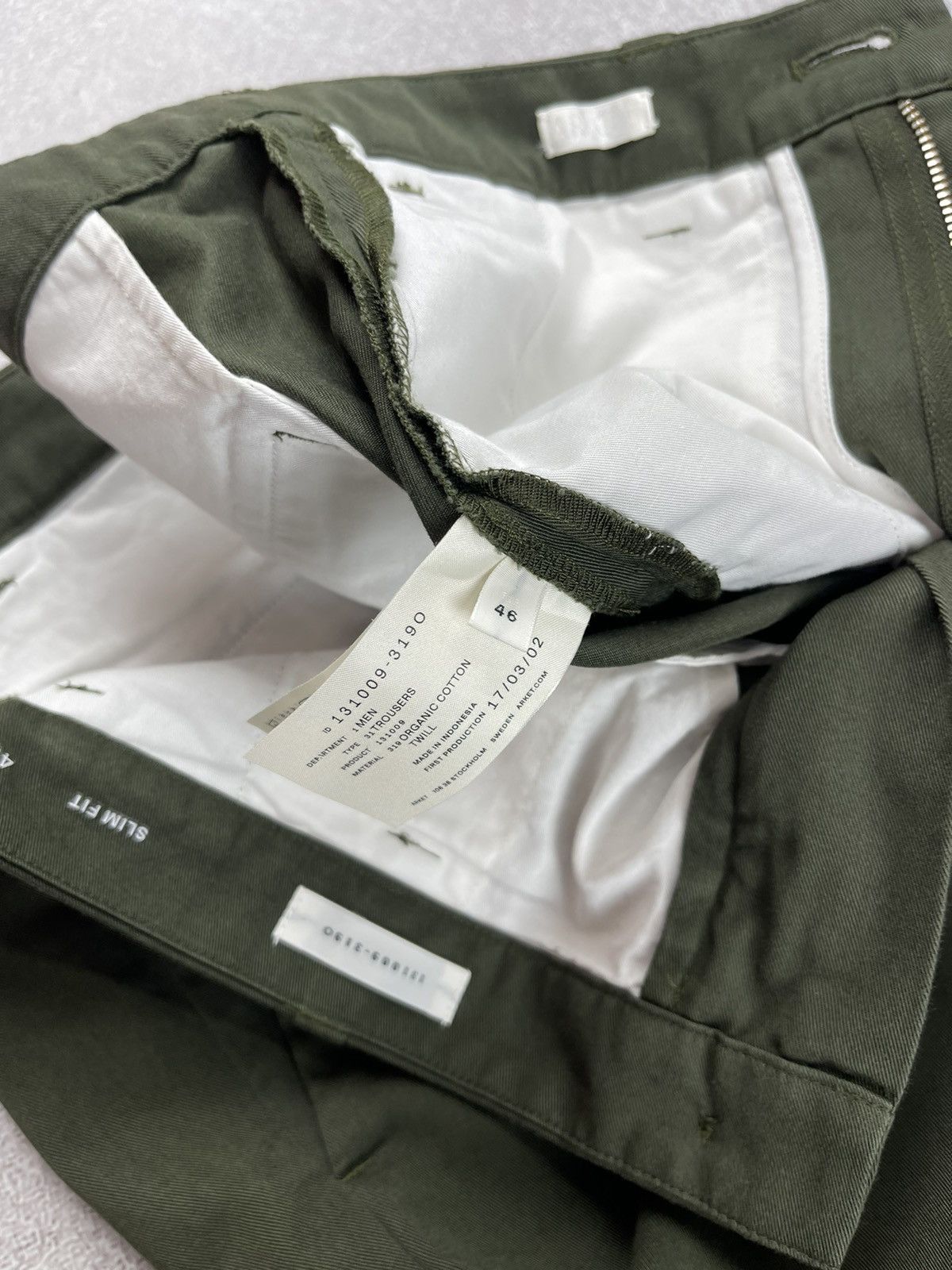 Arket ARKET Men’s Chino Khaki Trousers Pants Slim Fit Size 46 Size US 30 / EU 46 - 7 Thumbnail