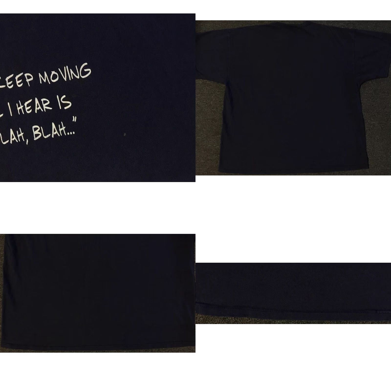 Vintage VINTAGE All I Hear Is Blah Blah Faded Distress Shirt 2XL Blue Trucker Grunge Sarcasm Mens Shirt 90s Y2K Funny Saying Distressed Band USA Humor Chem Size US XXL / EU 58 / 5 - 8 Thumbnail