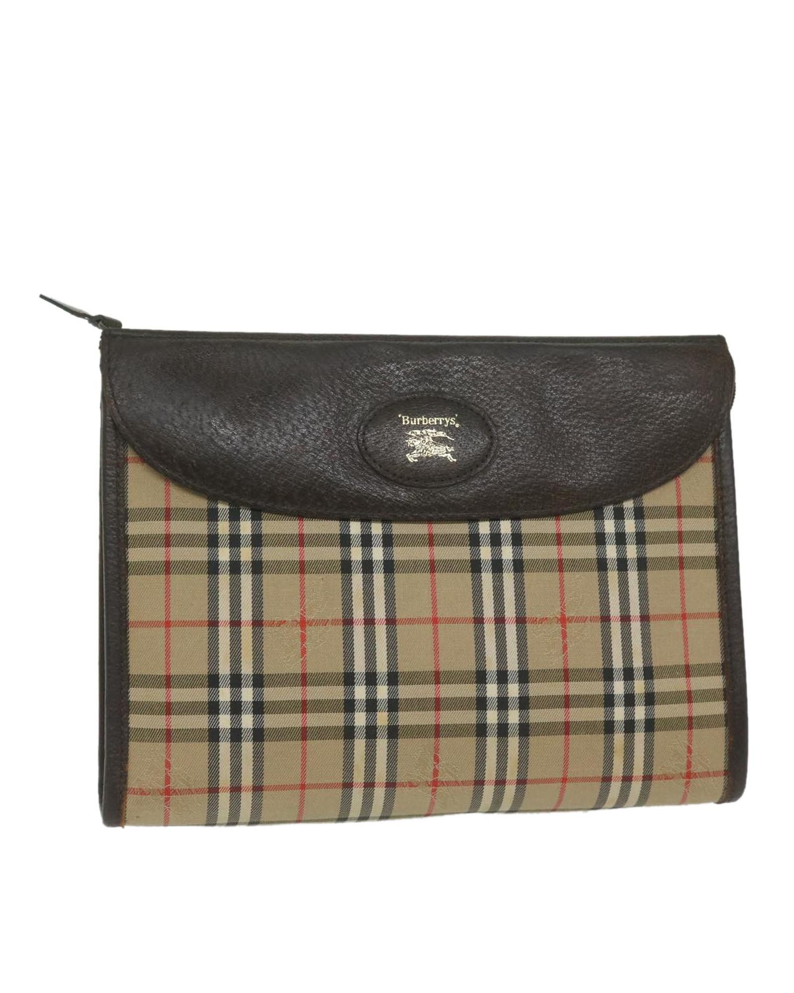 image of Beige Nylon Clutch By Burberrys, Women's