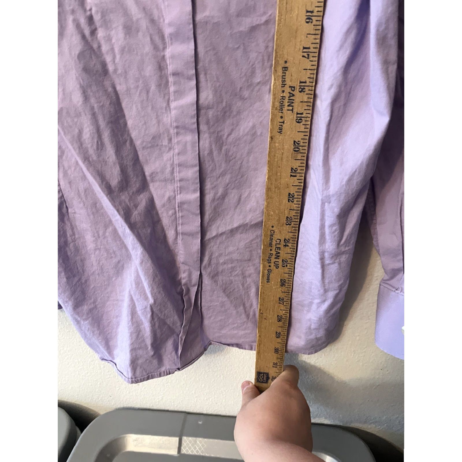 Dolce & Gabbana D&G Dolce&Gabbana Dress Shirt Mens 44/17 Purple Solid 30 in Long Sleeve Button Collar Cotton Logo Showy Colorful 90s Wedding Business Formal Size 46R - 4 Thumbnail