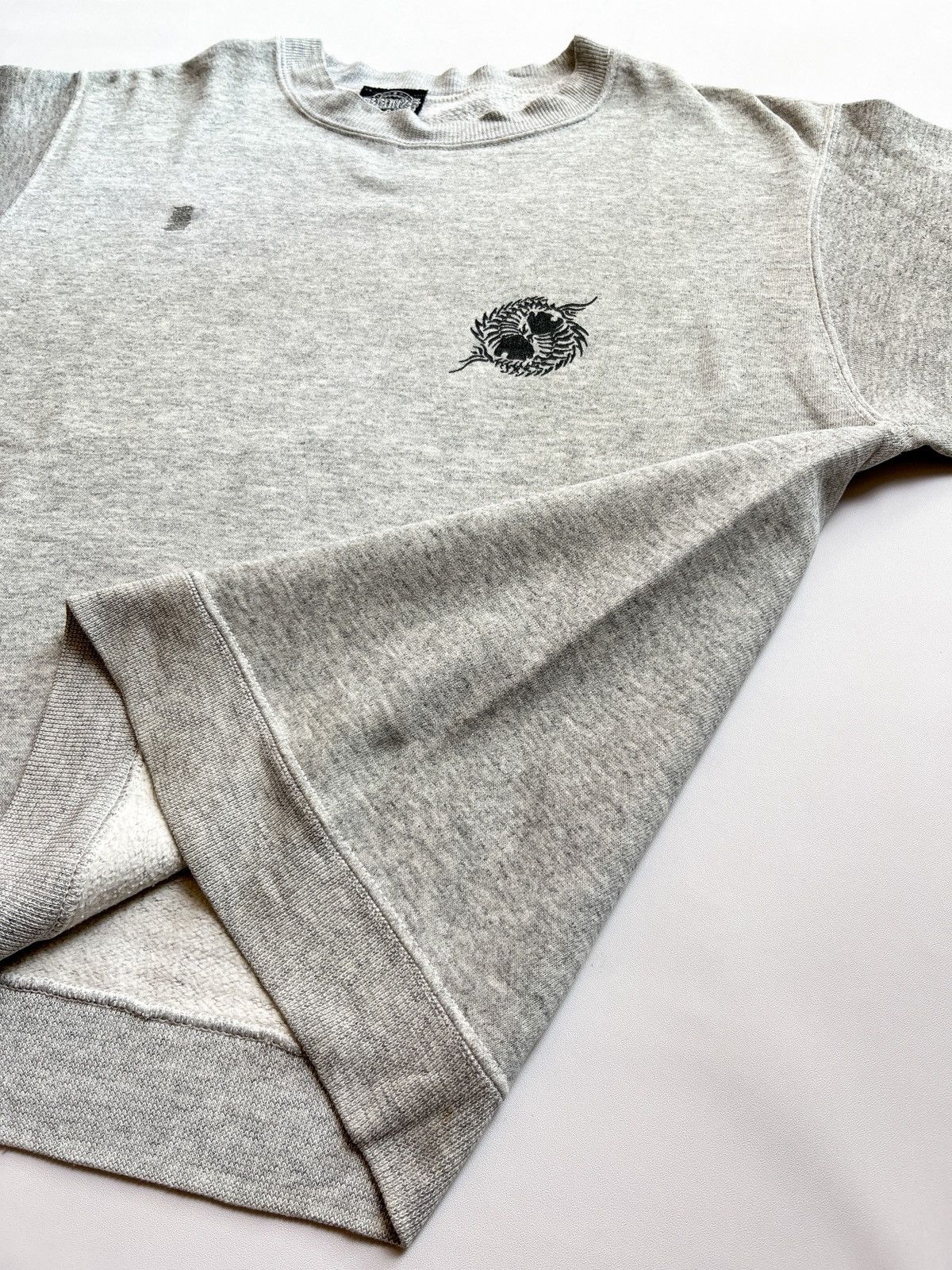 Bones Skateboards bronzeage hanes sweatshirt grey vintage 80s Size US L / EU 52-54 / 3 - 3 Thumbnail