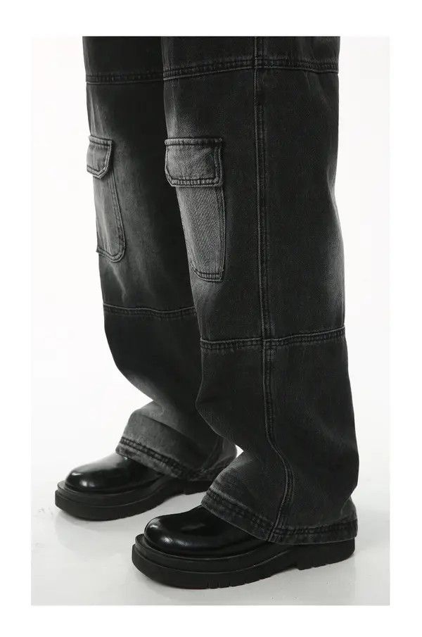 Japanese Brand VIBE Washed loose vintage punk cargo jeans Size US 32 / EU 48 - 5 Thumbnail