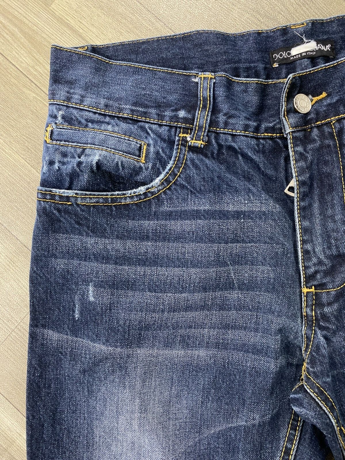 Dolce & Gabbana 2000s Dolce Gabbana Distressed Faded Straight Jeans Luxury Size US 34 / EU 50 - 7 Thumbnail