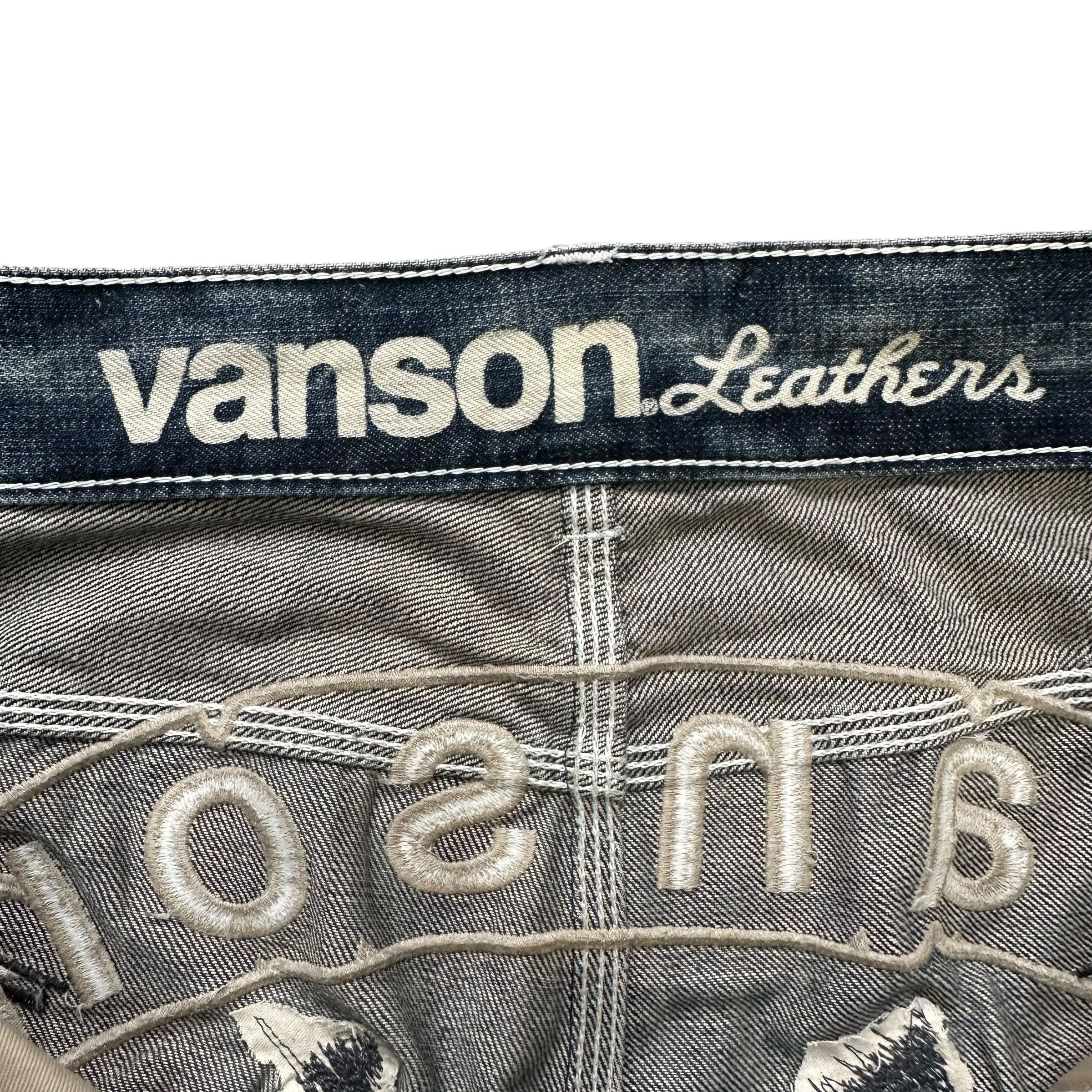 Vanson Leathers Vanson Leathers Embroidered Big Logo Denim Pant #A33-0742 Size US 36 / EU 52 - 16 Thumbnail