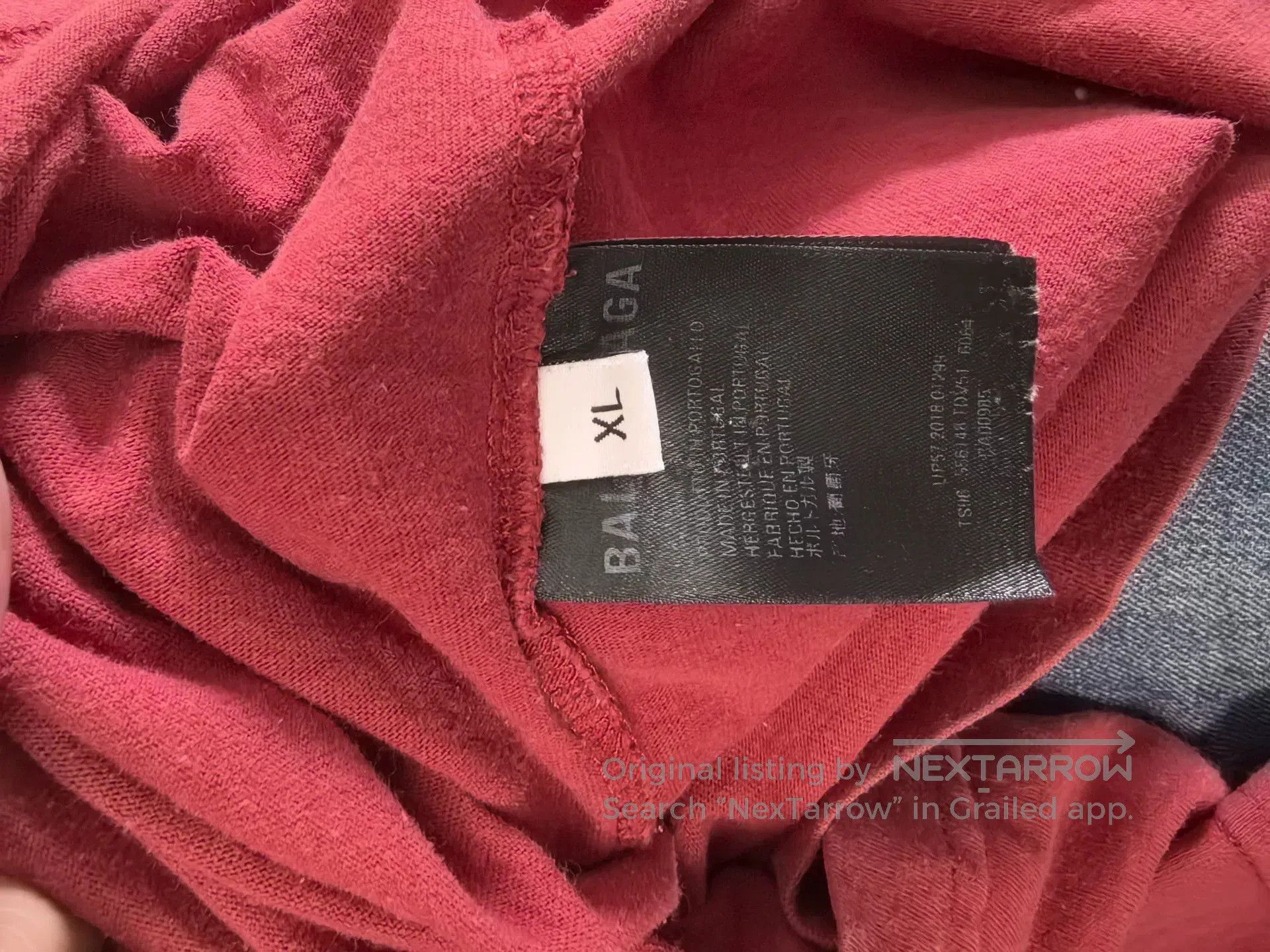 Balenciaga Balenciaga Red Short Sleeve T. Size US M / EU 48-50 / 2 - 3 Thumbnail