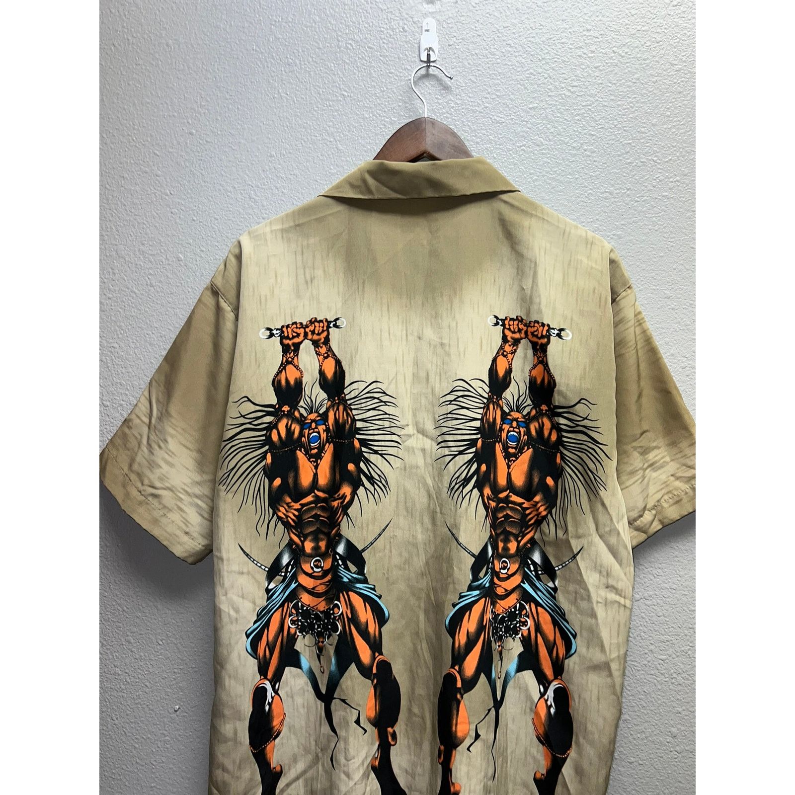 Vintage Vintage Tribal Warrior Button Down Brown Shirt VTG XL Size US XL / EU 56 / 4 - 8 Thumbnail