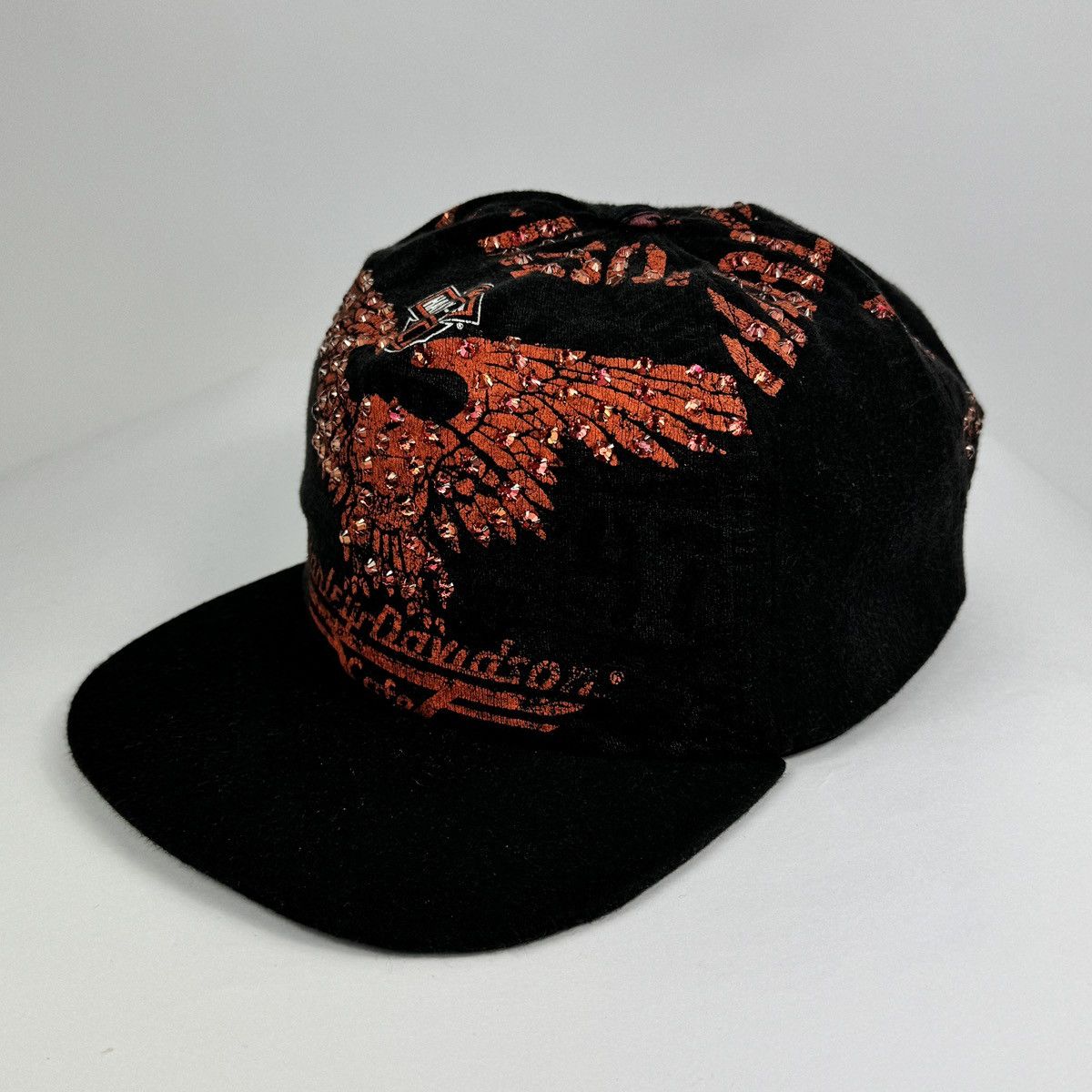 Bossi Sportswear BOSSI HARLEY DAVIDSON 1/1 RHINESTONE VINTAGE CAP Size ONE SIZE - 6 Thumbnail