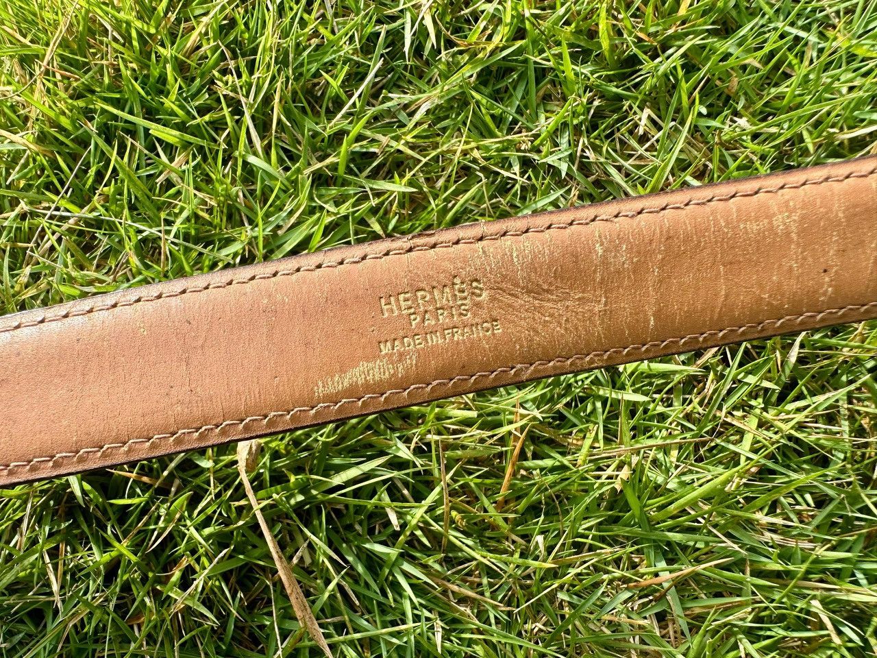 Hermes Authentic Authentic Vintage Hermes Gold Buckle Leather Belt Size ONE SIZE - 8 Thumbnail
