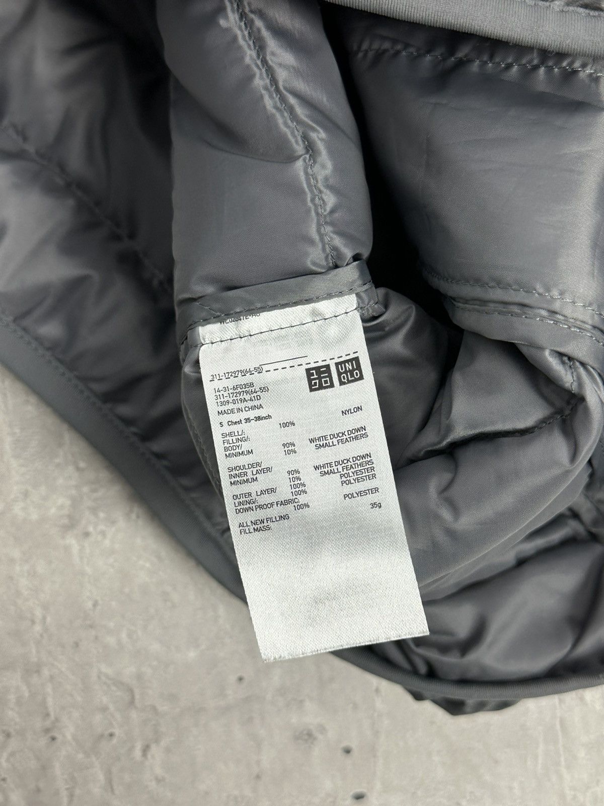 Japanese Brand × Uniqlo Uniqlo Quilted Grey Puffer Men’s Zip Vest Size US S / EU 44-46 / 1 - 9 Thumbnail