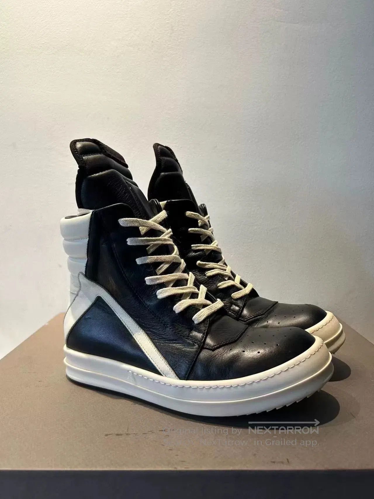 Rick Owens Rick Owens Triangle Leather Sneakers. Size US 6 / EU 39 - 1 Thumbnail