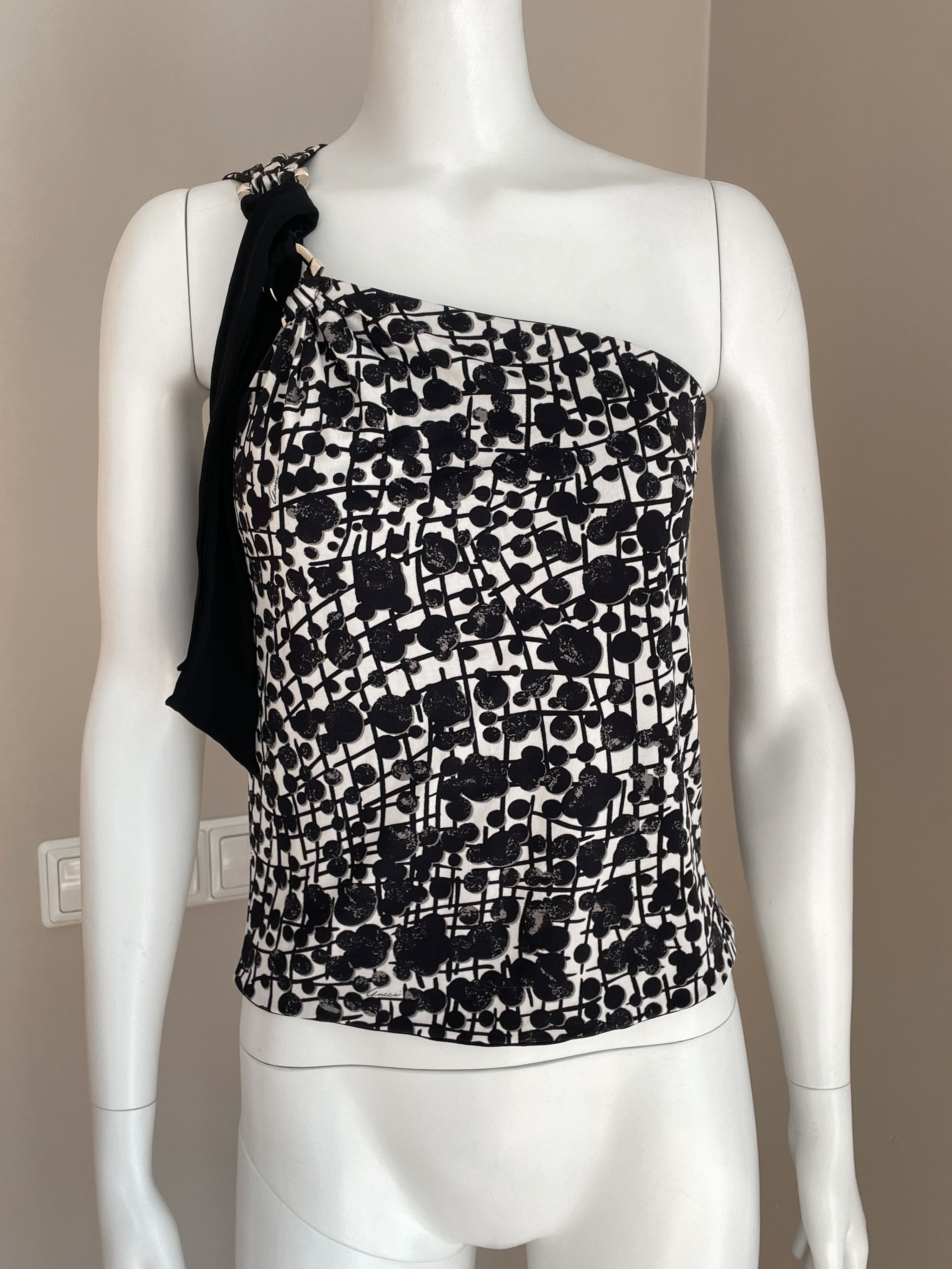 Gucci one shoulder silk top Size XS / US 0-2 / IT 36-38 - 3 Thumbnail