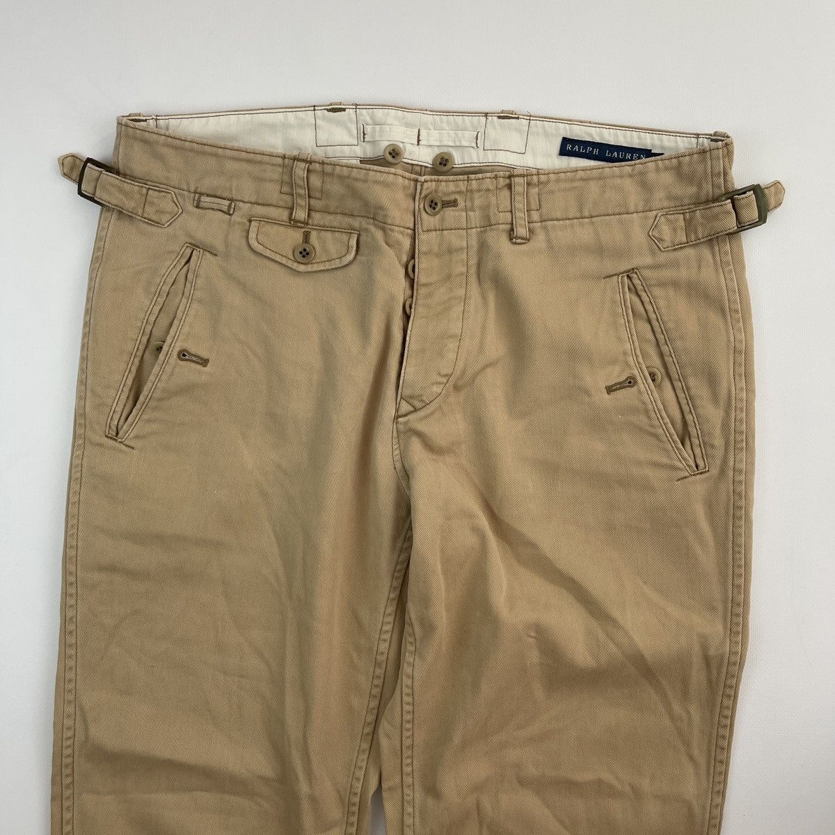 Polo Ralph Lauren × Vintage Polo Ralph Lauren Vintage 33x31 Beige Pants Size US 33 - 4 Thumbnail