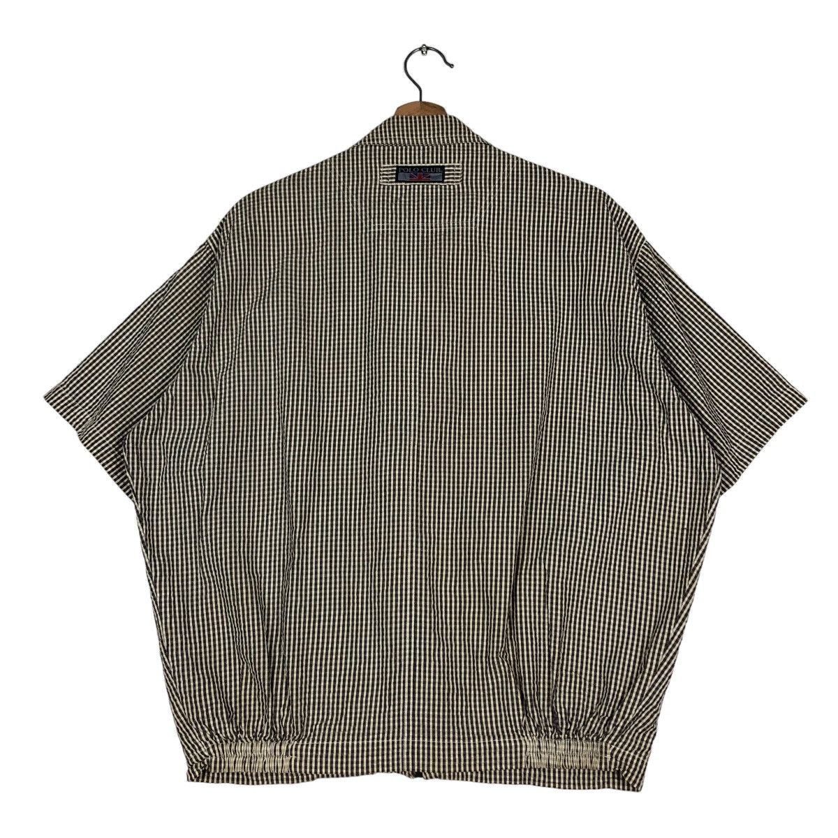 Japanese Brand 🔥Vintage Short Sleeve Bomber Jacket Polo Club Tartan Design Size US S / EU 44-46 / 1 - 8 Thumbnail
