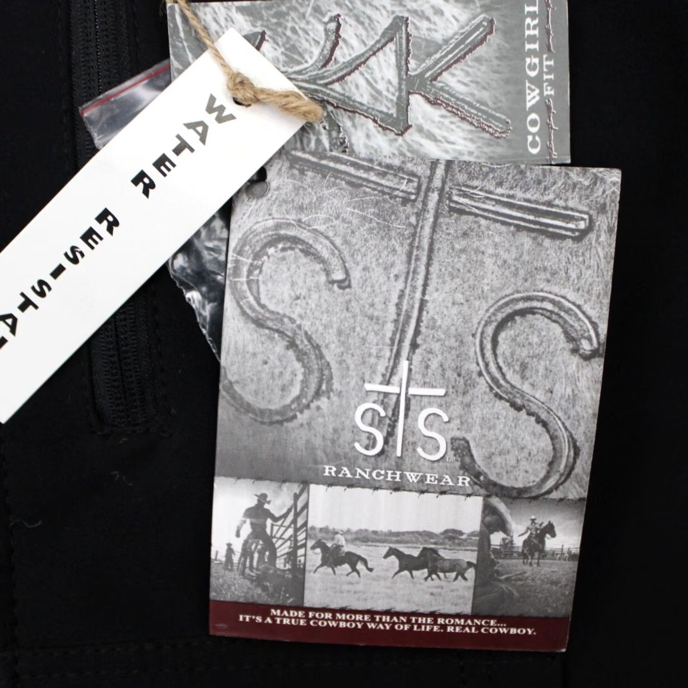 Vintage VINTAGE STS Ranchwear Barrier Vest NWT Womens XL Black Full Zip Polyester Jacket w/ Logo Size XL / US 12-14 / IT 48-50 - 3 Thumbnail