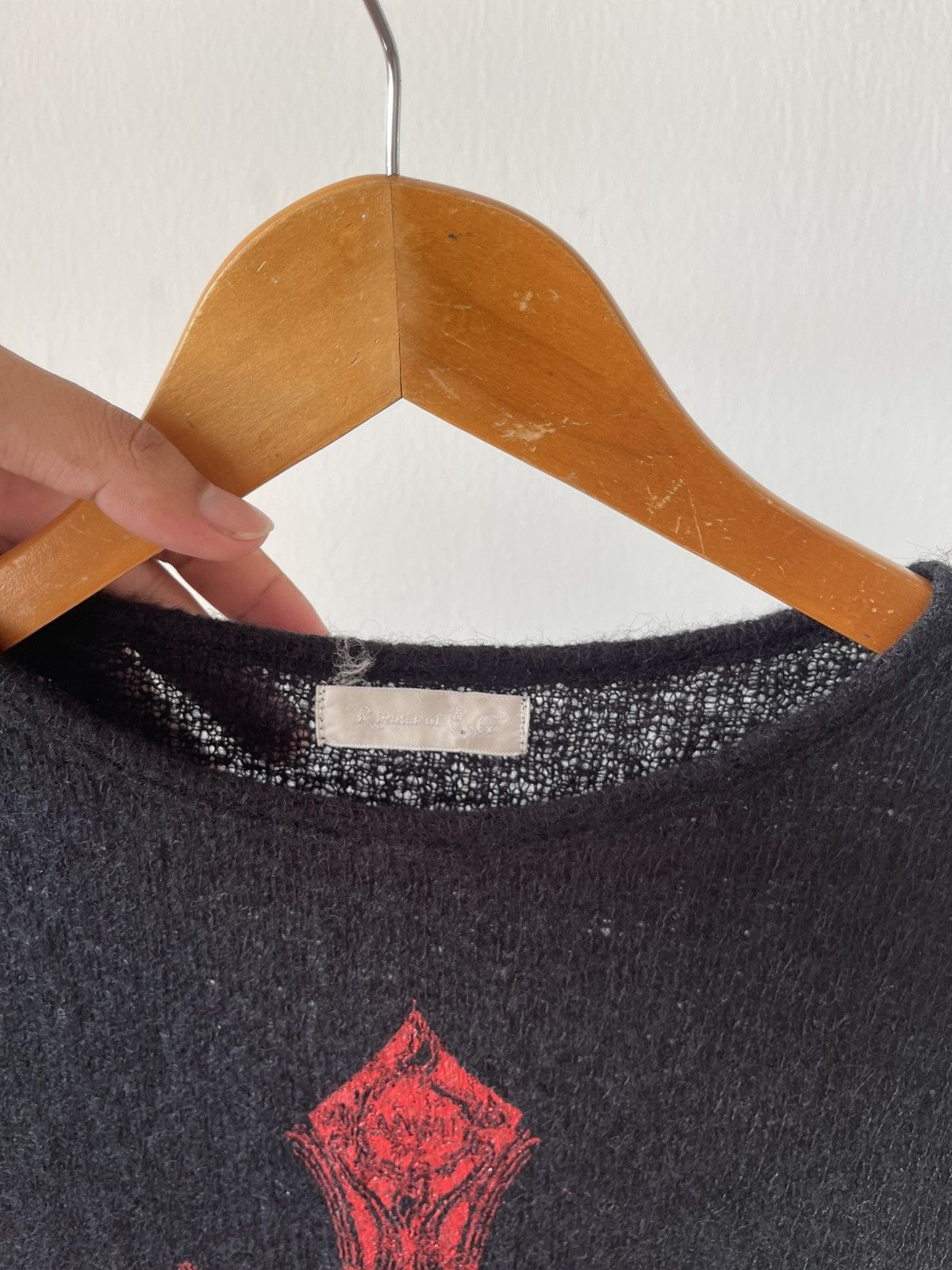 Beauty Beast × If Six Was Nine × Le Grande Bleu (L.G.B.) Rivulet of C.g Red Cross Crop Knit Size US XS / EU 42 / 0 - 6 Thumbnail