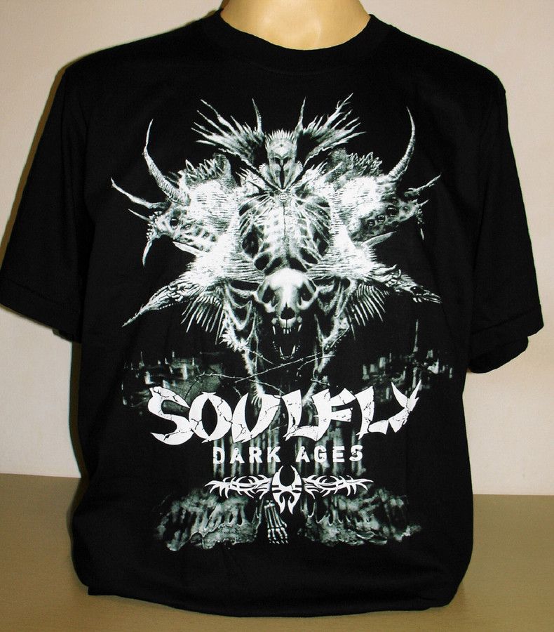 Soulfly Dark Ages Metal Band Sepultura T Shirts 2side Tops