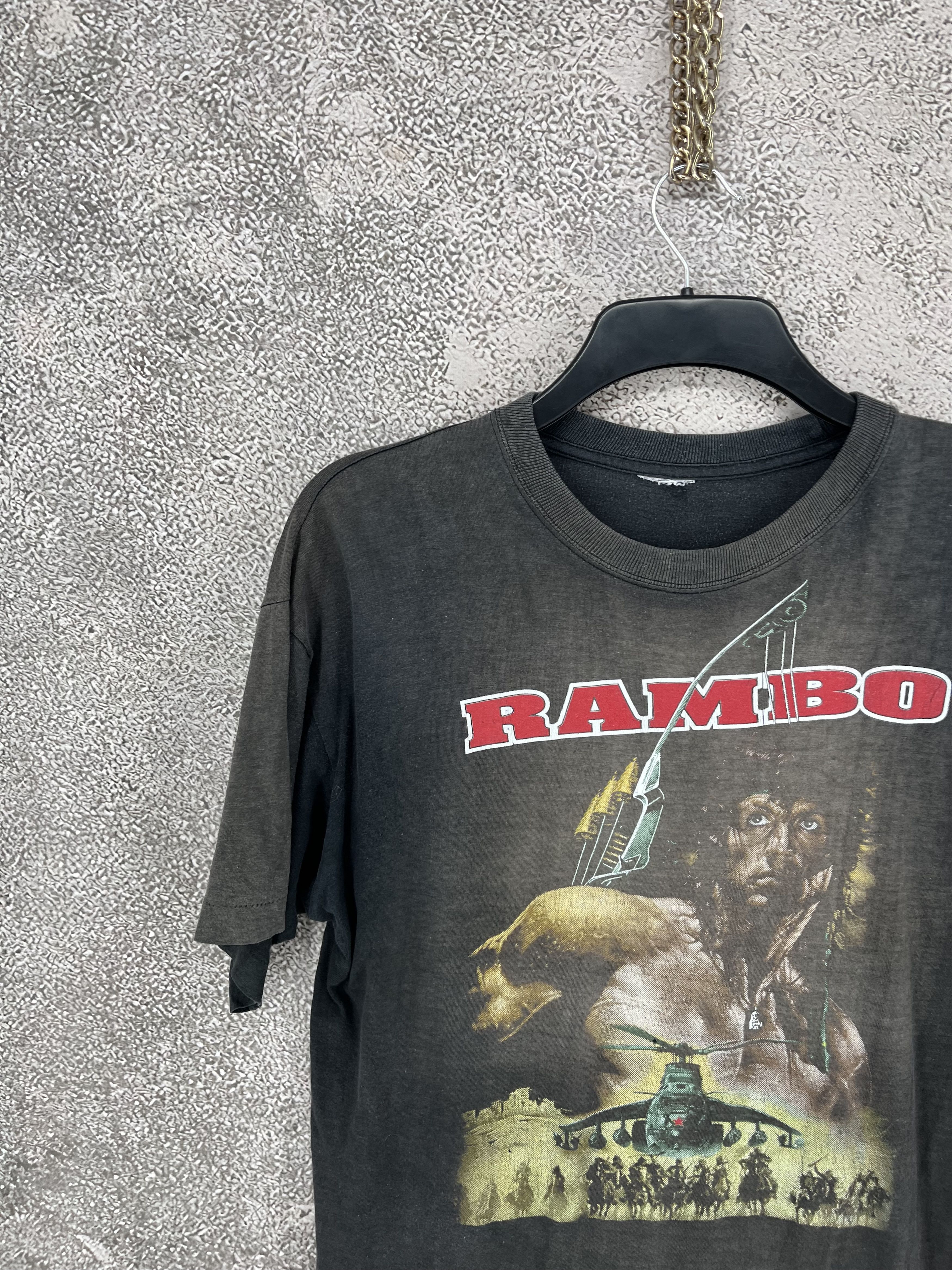 Japanese Brand Vintage 90s Rambo Movie Tee Sylvester Stallone Rap Print Size US M / EU 48-50 / 2 - 4 Thumbnail