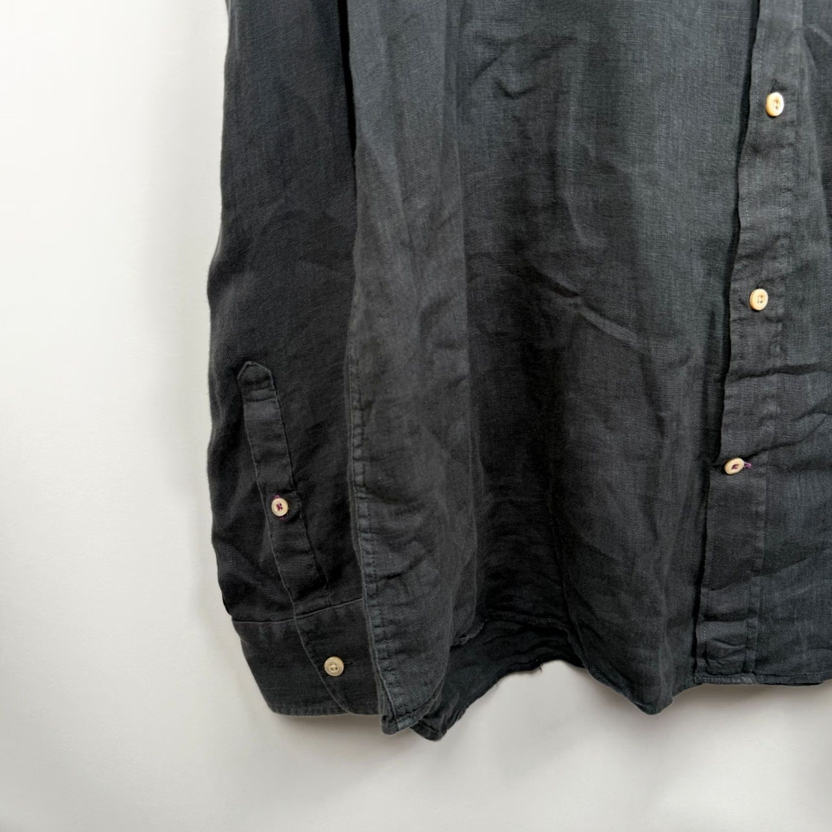 Faherty Faherty Reserve Shirt Mens 2XL 100% Linen Button Up Long Sleeve Gray Size US XXL / EU 58 / 5 - 4 Thumbnail