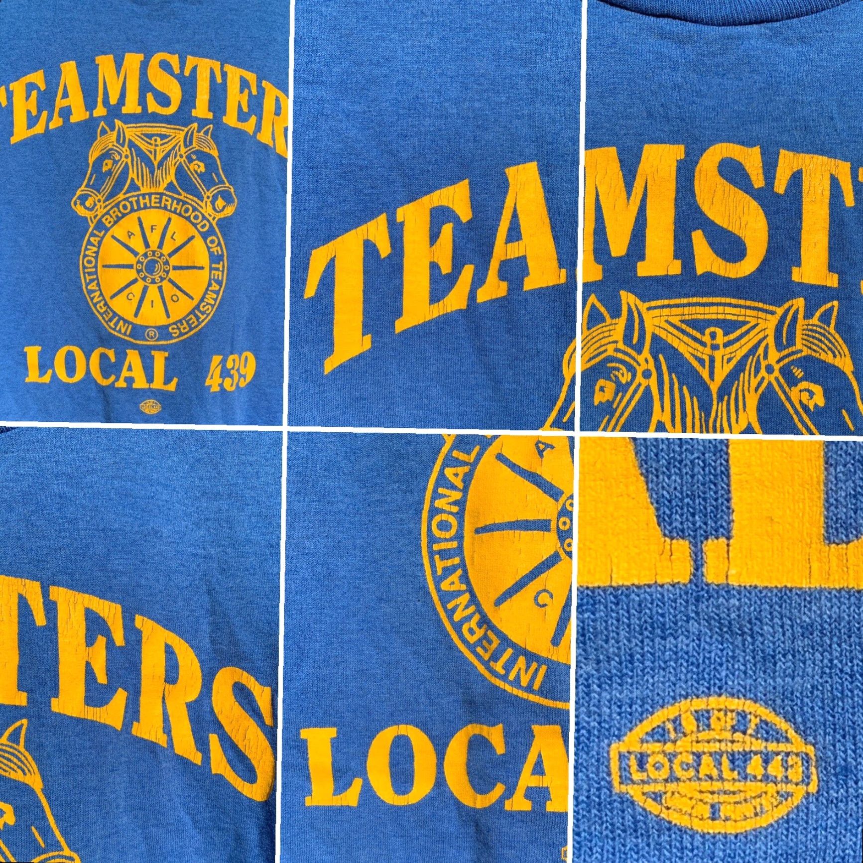 Vintage VINTAGE Teamsters Local 439 T Shirt Horse Logo 80s 90s Screen Stars Best L Blue Men Short Sleeve Graphic Tee - Mens Size US L / EU 52-54 / 3 - 5 Thumbnail