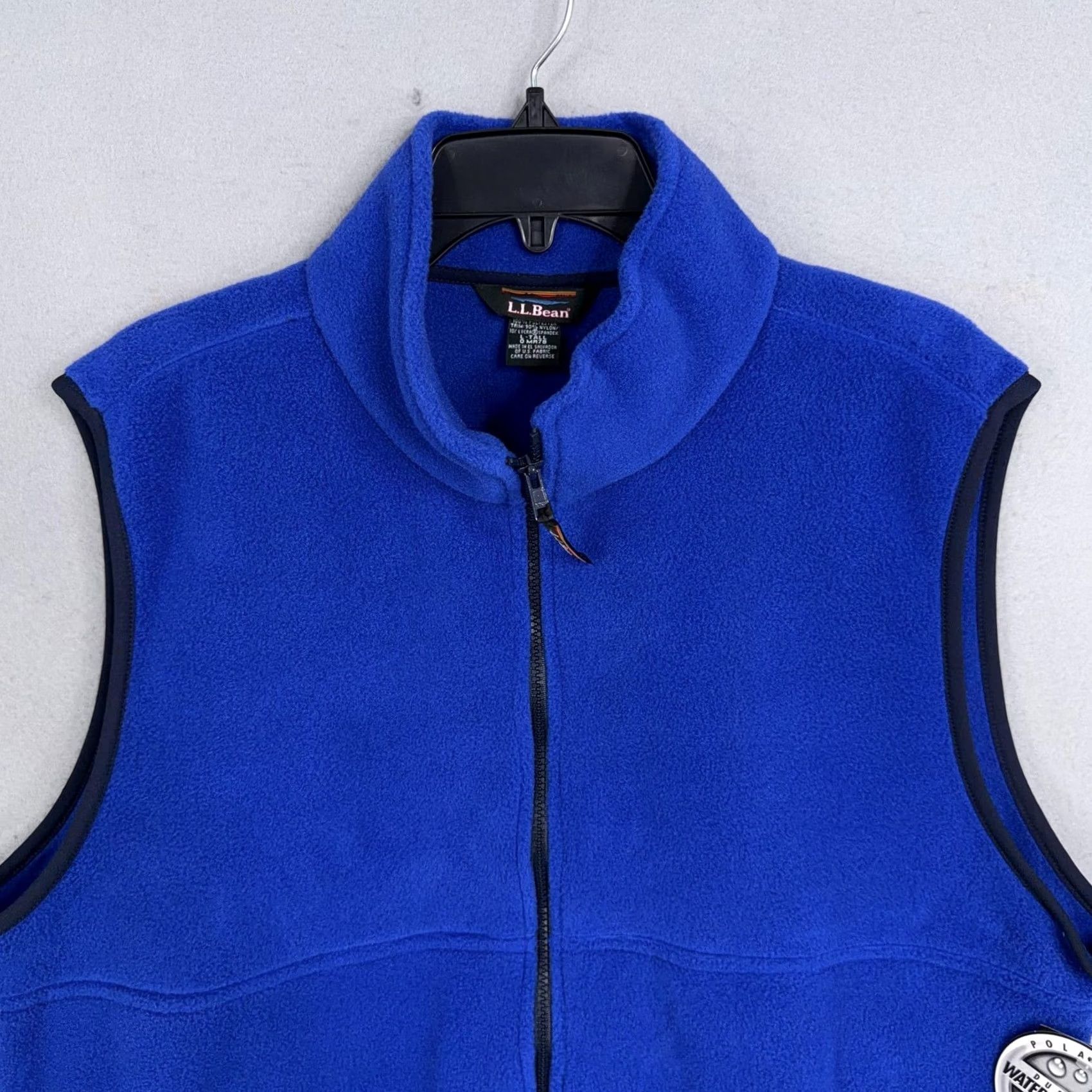 Vintage VINTAGE L.L. Bean Vest Mens Large Tall LT Blue Polartec Fleece Windbreaker Full Zip Vest Size US L / EU 52-54 / 3 - 2 Thumbnail