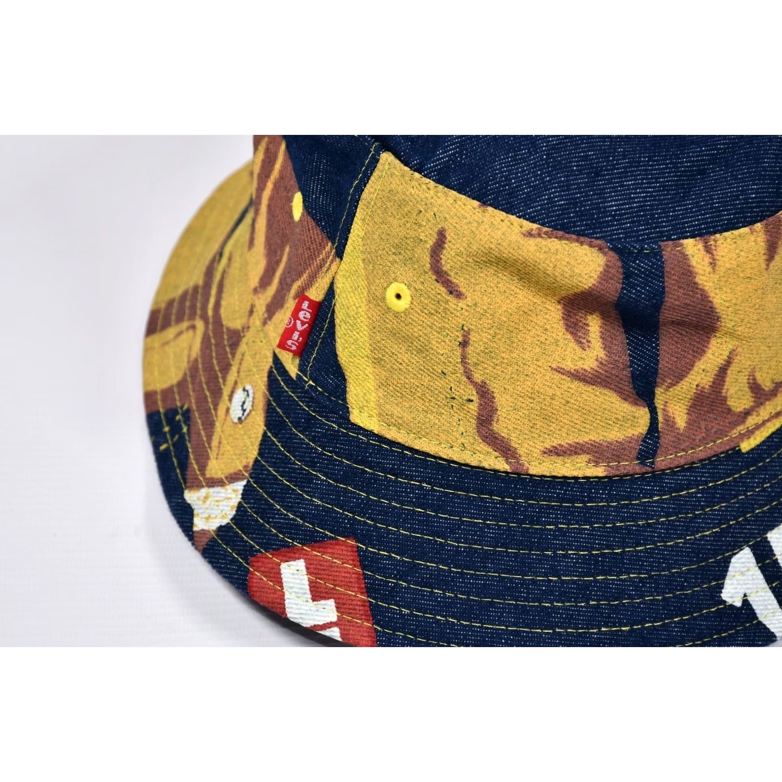 Levi's LEVI'S 501 BANNER PRINT 150th ANNIVERSARY BUCKET HAT Denim SIZE L Blue Cotton Men Size ONE SIZE - 4 Thumbnail