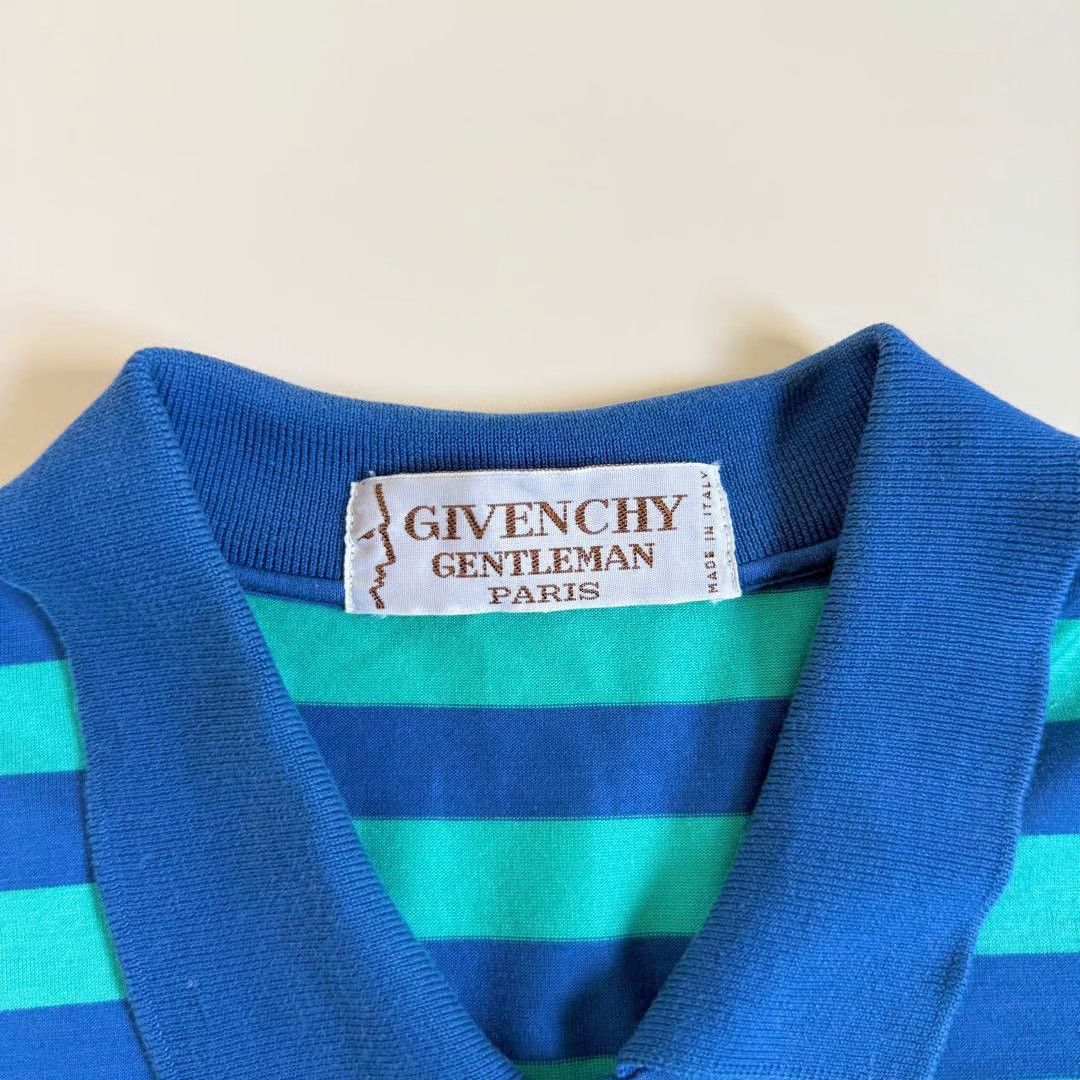 Givenchy GIVENCHY 1980s Striped Short Sleeve Polo Shirt Size US L / EU 52-54 / 3 - 4 Thumbnail