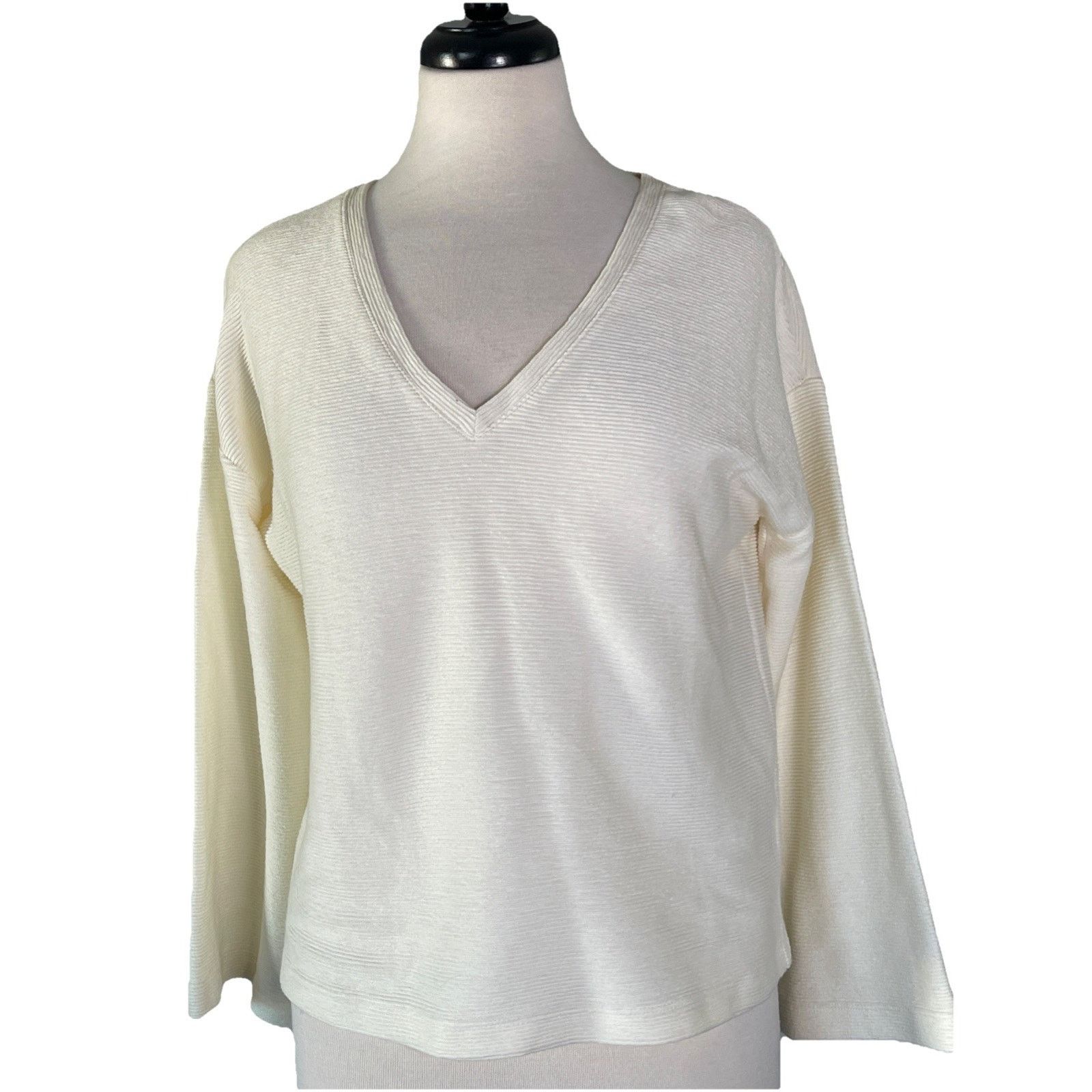 Madewell Madewell Bartlett V Neck Ribbed Light Sweater XSmall Size XS / US 0-2 / IT 36-38 - 1 Thumbnail