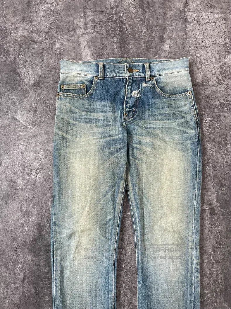 Saint Laurent Paris Saint Laurent Paris Light blue water-washed destroyed back Size US 28 / EU 44 - 2 Thumbnail