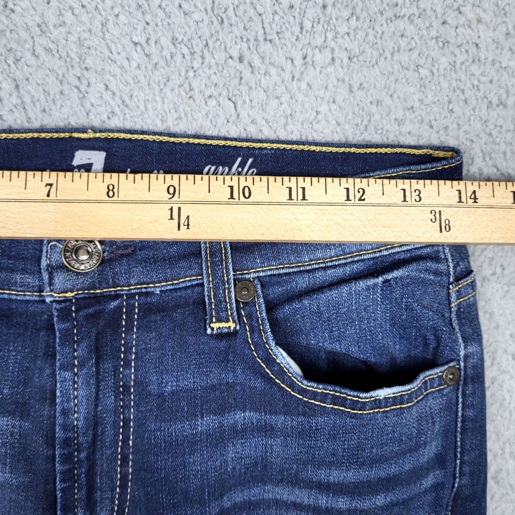 7 For All Mankind 7 For all mankind Gwenevere Jeans Skinny Blue Size 27 Women Regular Denim 5-Pocket Mid Rise Casual Jeans Womens Size 27" / US 4 / IT 40 - 7 Thumbnail