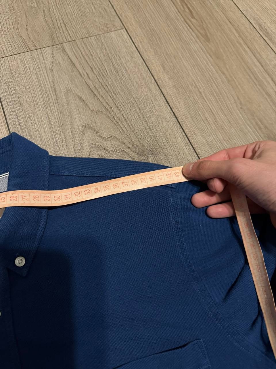 Lacoste Lacost shirt long sleeve mens M/L Blue Cotton Size US M / EU 48-50 / 2 - 7 Thumbnail