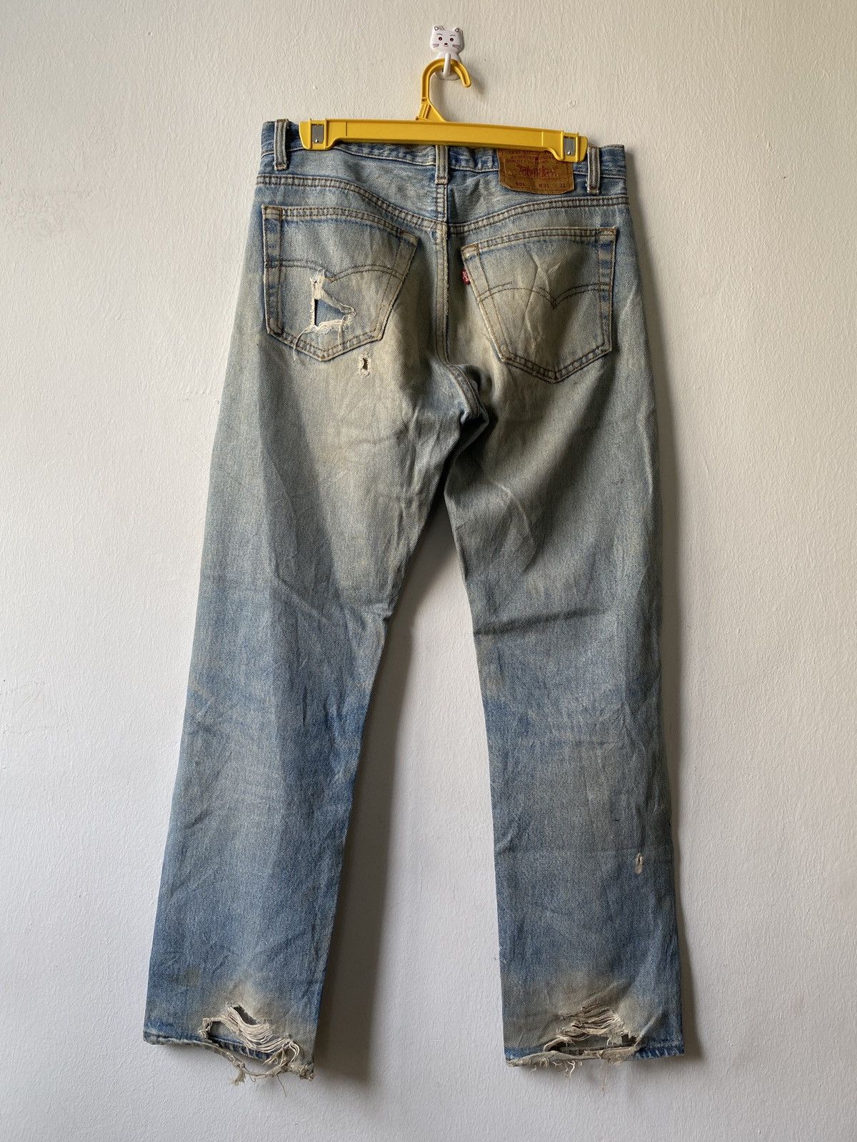 Levi's Vintage Levi’s 501 Top Button 524 Distressed Denim Size US 30 / EU 46 - 2 Thumbnail