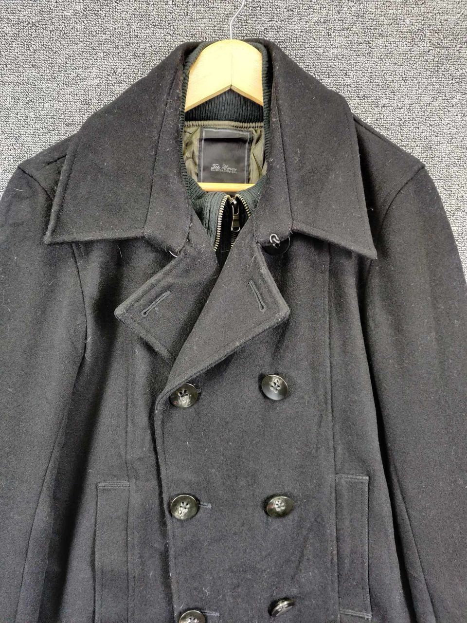 Tete Homme Vintage Homme Issey Miyake Double Breasted Wool Coat Size US M / EU 48-50 / 2 - 8 Thumbnail