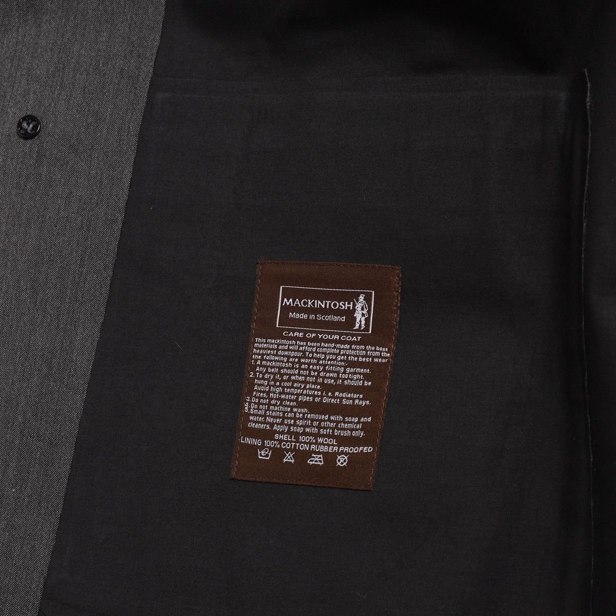 Mackintosh Mackintosh Scotland Wool Coat Gray Rubber Proofed Jacket Size US S / EU 44-46 / 1 - 19 Thumbnail