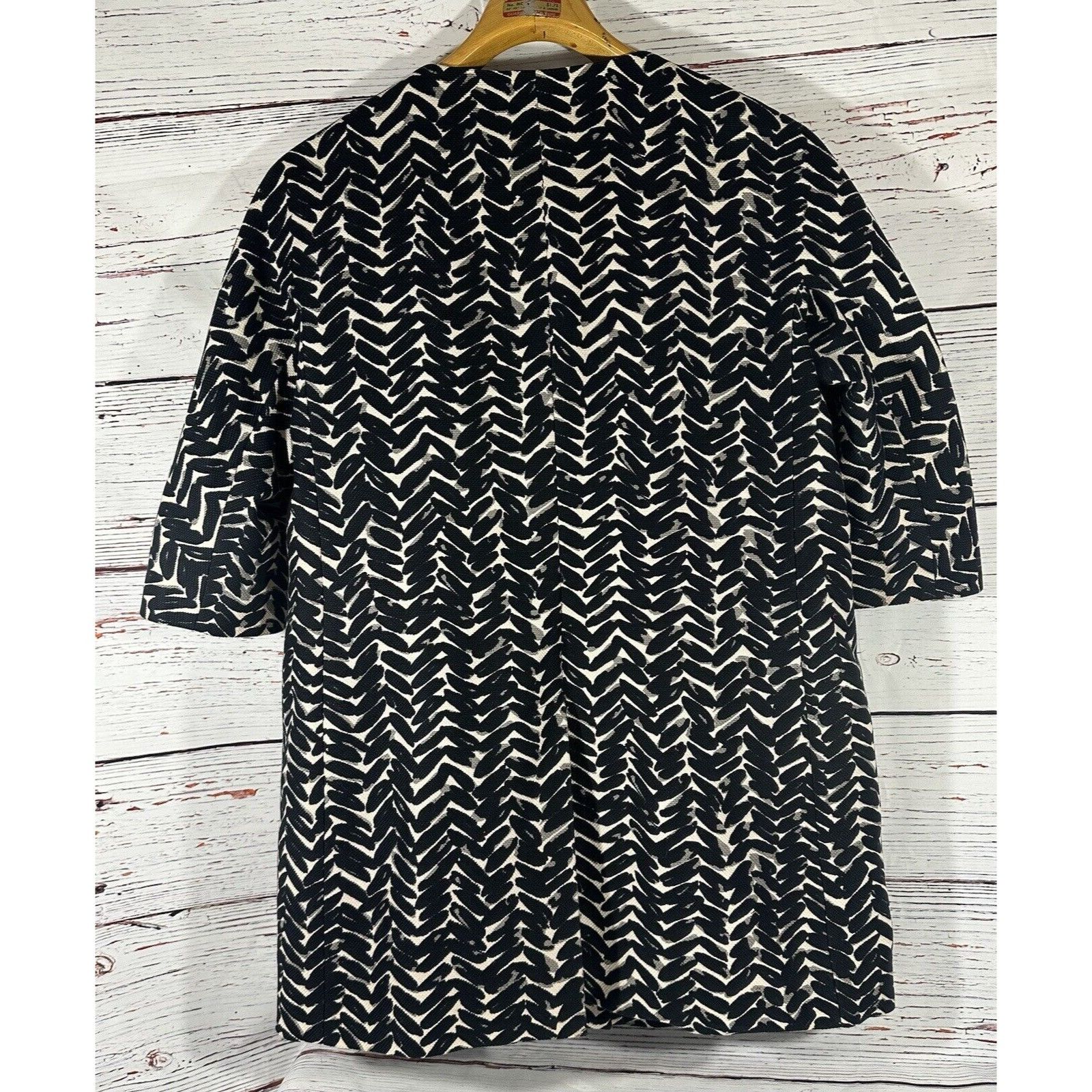 Talbots Talbots Dress Coat Overcoat Black & White Abstract Herringbo Size XL / US 12-14 / IT 48-50 - 11 Thumbnail