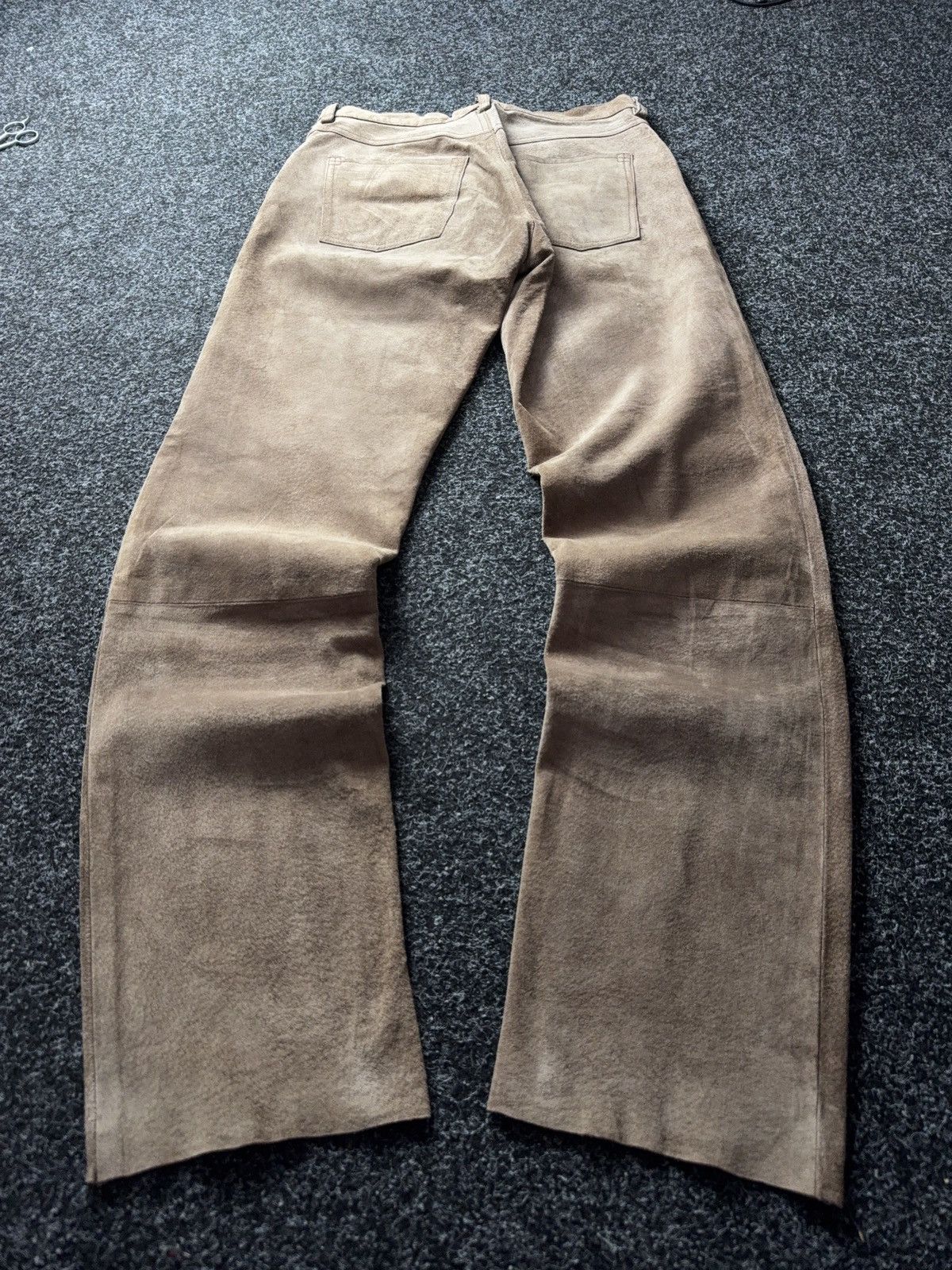 Genuine Leather Vintage 00s Retro Western Cowboy Leather Chrome Style Pants Size US 30 / EU 46 - 10 Thumbnail