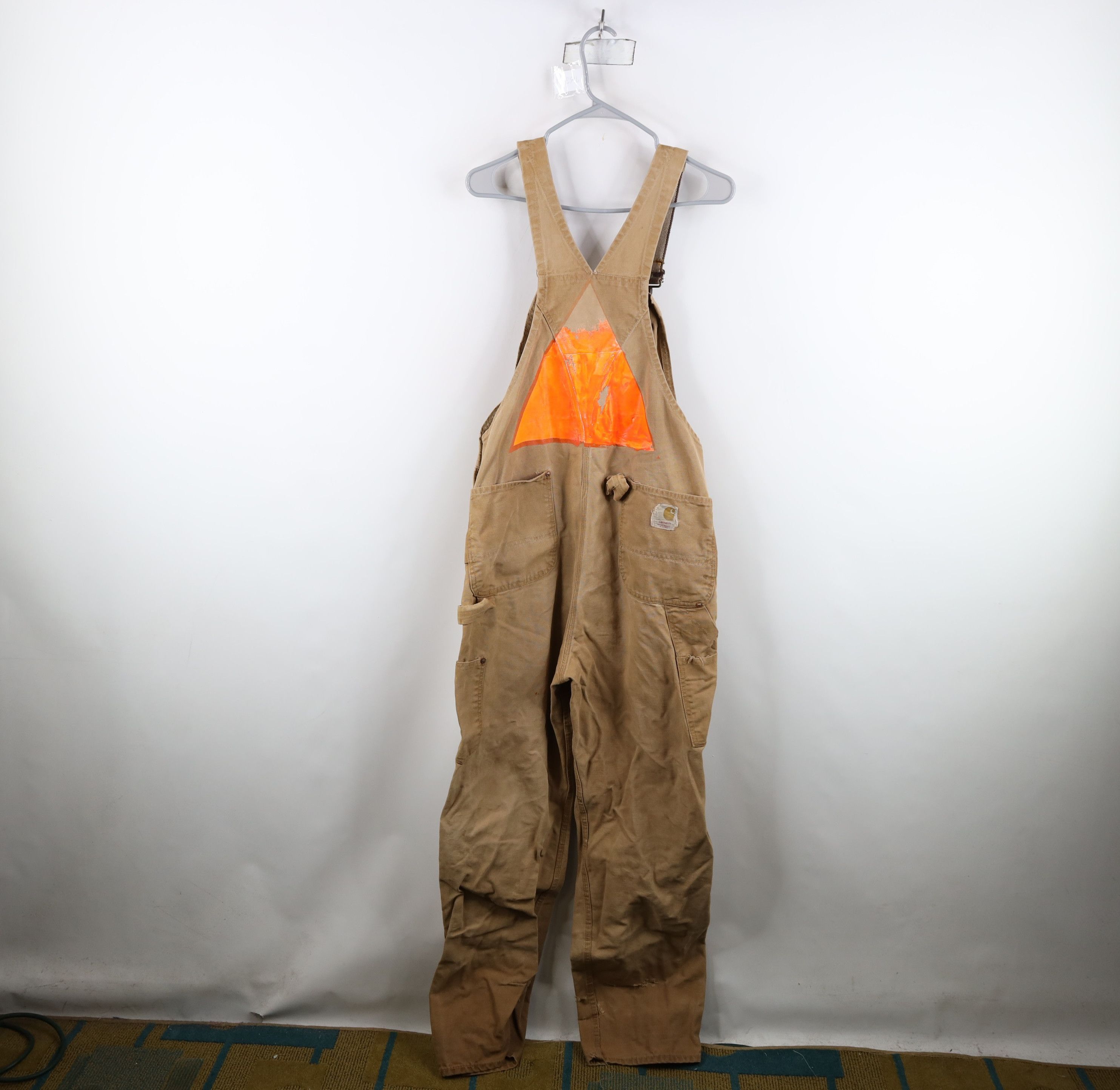 Carhartt Vintage 70s Carhartt Thrashed Double Knee Canvas Overalls Size US 36 / EU 52 - 12 Thumbnail