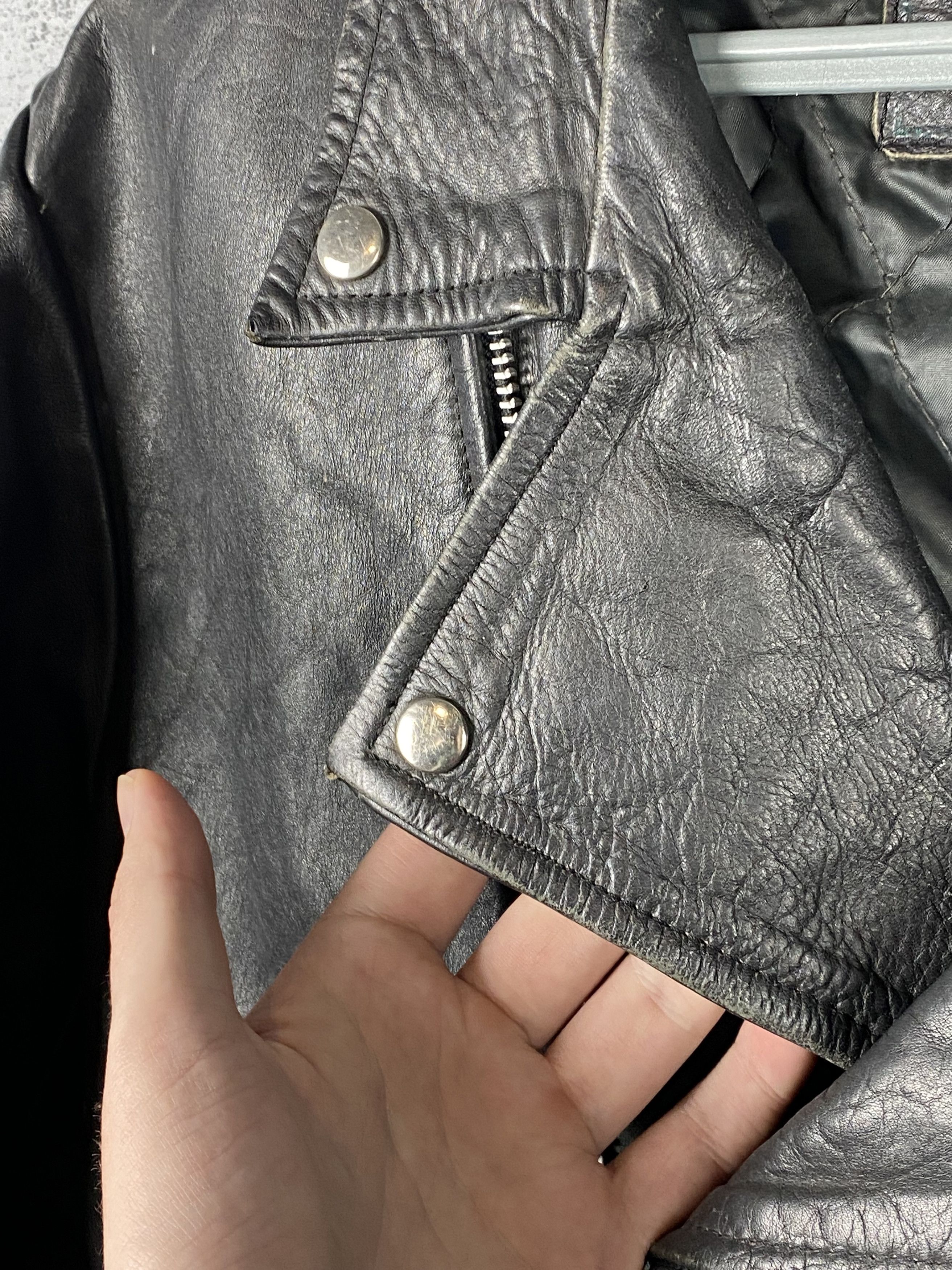 Vintage Vintage Avantgarde Biker Cropped Leather Jacket Size US M / EU 48-50 / 2 - 8 Thumbnail