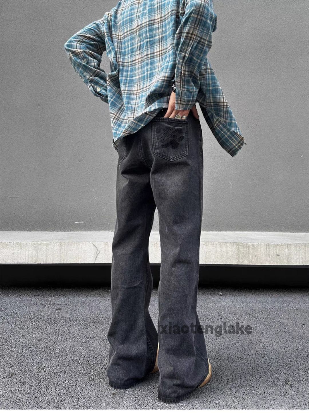 Jean × Vintage washed faded cleanfit yuppie bootcut flared punk jeans Size US 30 / EU 46 - 6 Thumbnail