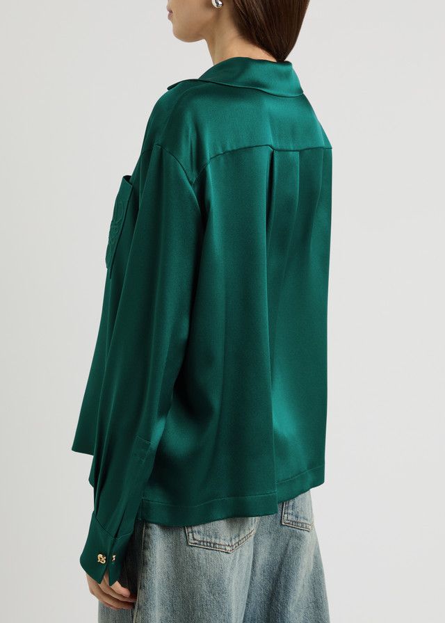 Loewe o1w1db10426 Blouses in Green Size S / US 4 / IT 40 - 3 Thumbnail