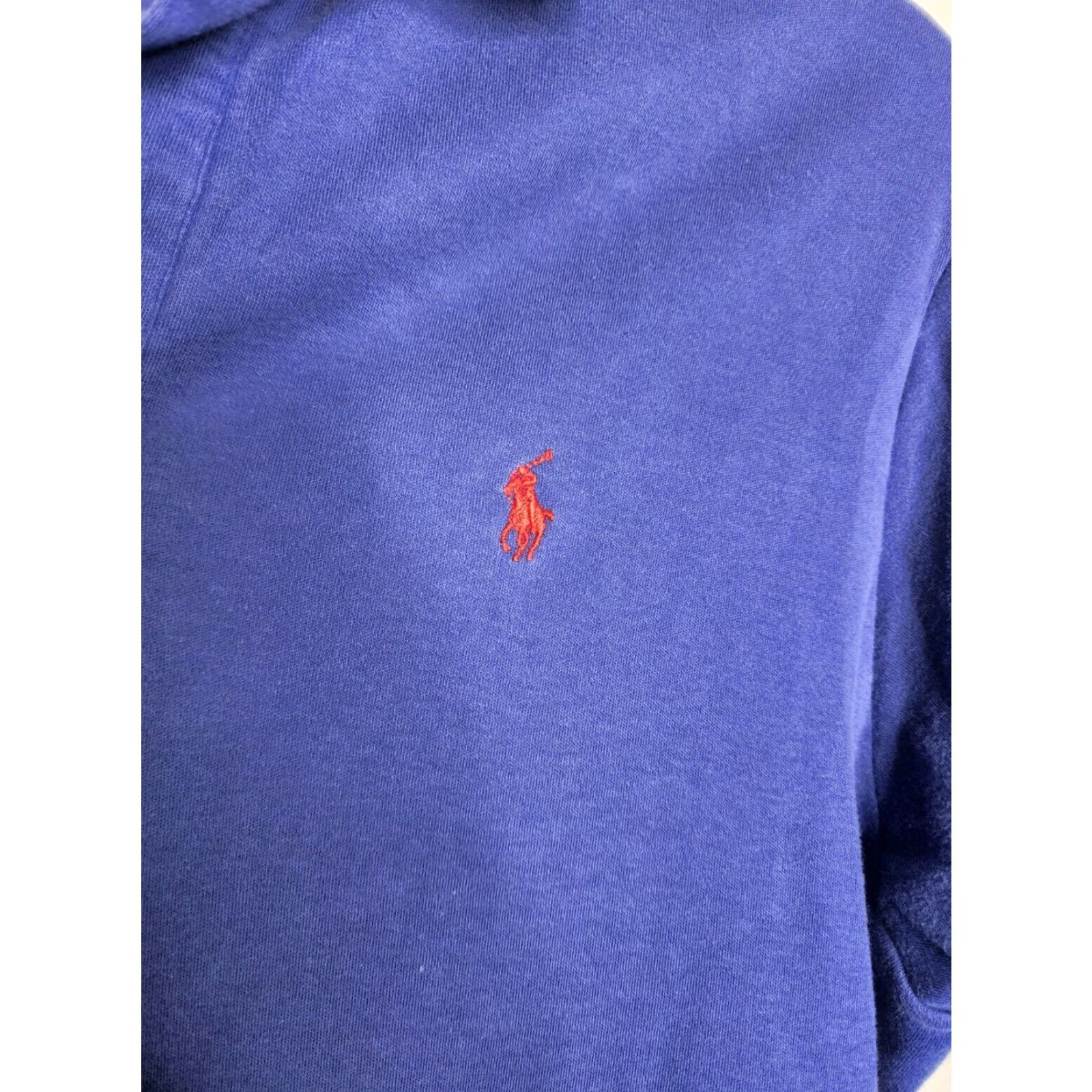 Ralph Lauren VINTAGE Ralph Lauren Polo Shirt Short Sleeve Mens L Blue 100% Cotton Logo Embroidered USA Golf Distressed Size US L / EU 52-54 / 3 - 3 Thumbnail