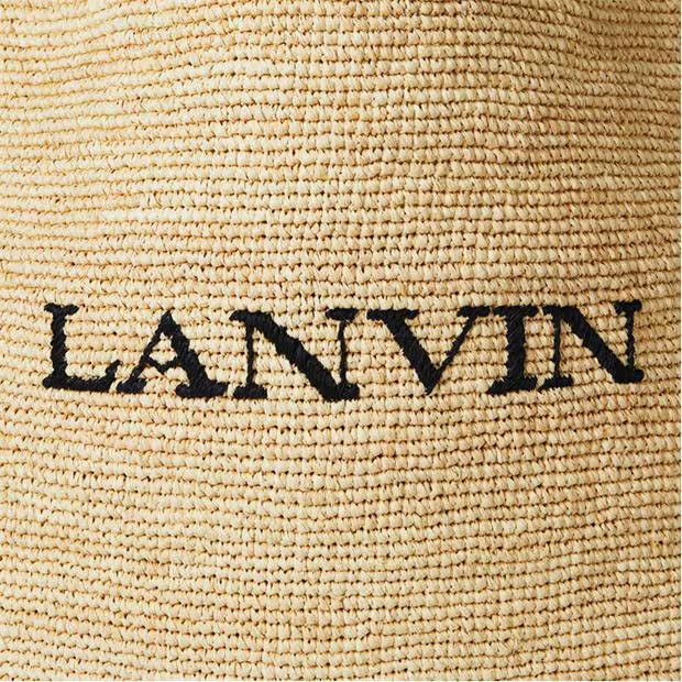 Lanvin o1g2r1mq1024 Size: OS / Raffia Logo Tote Bag Natural & Black Size ONE SIZE - 3 Thumbnail