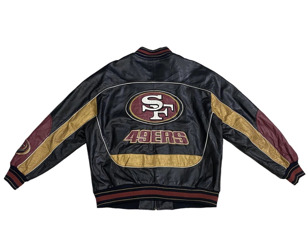 NFL Vintage SF 49ers NFL Leather Bomber Varsity Jacket Size US XL / EU 56 / 4 - 9 Thumbnail