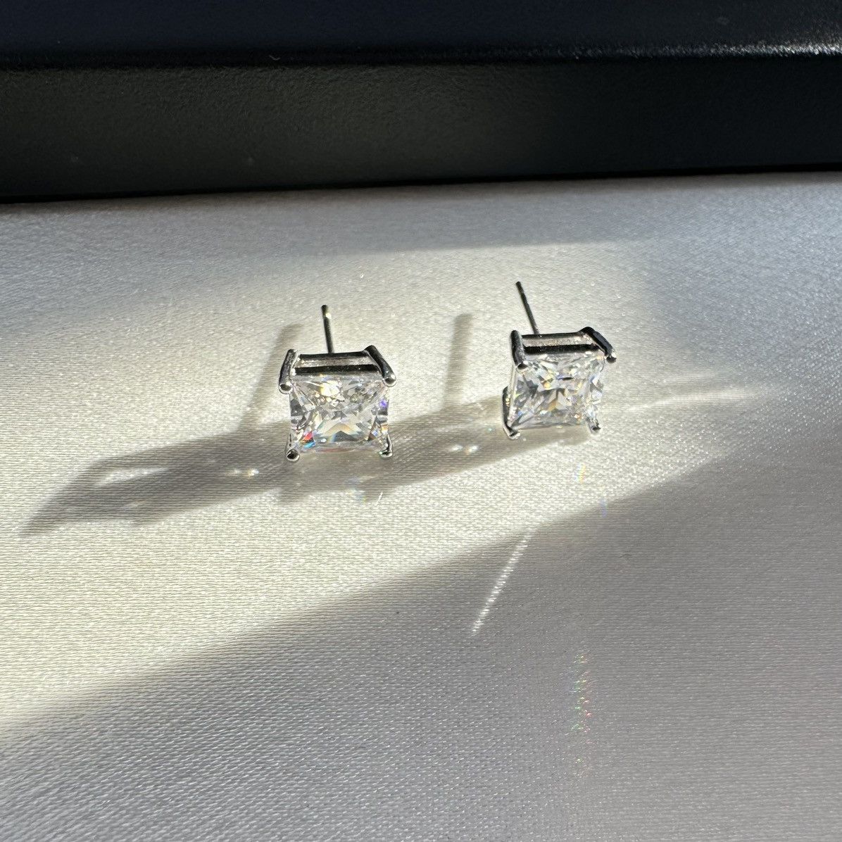 Designer 8mm CZ Stud Earrings for Men Women,Hip Hop Unisex Style Size ONE SIZE - 5 Thumbnail