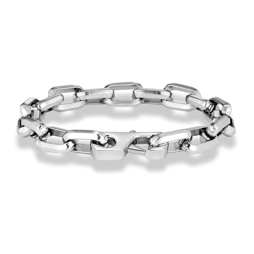 Jewelry Silver Square Chain Bracelet Size ONE SIZE - 2 Thumbnail