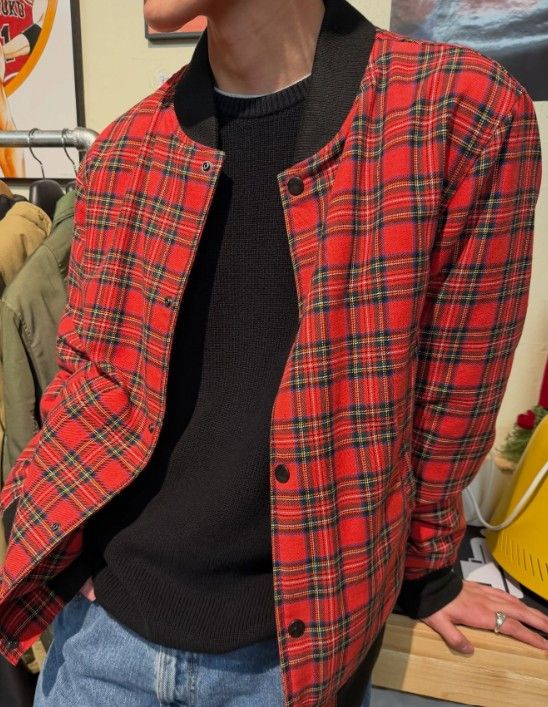 Supreme Supreme Plaid Bomber Jacket Roses Lined Fall/Winter 2013 Size US S / EU 44-46 / 1 - 3 Thumbnail