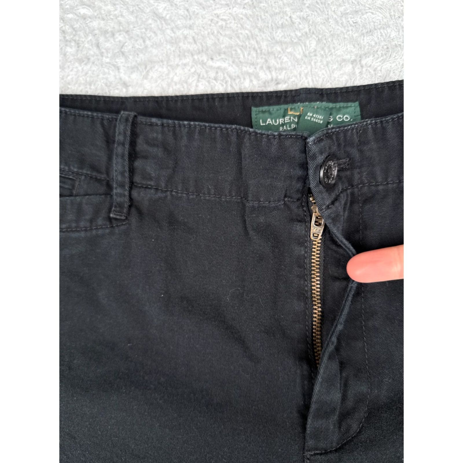 Ralph Lauren Lauren Ralph Lauren Women's Shorts 14P Black Twill Chino Hiking Activewear Size 36" / US 14 / IT 50 - 6 Thumbnail